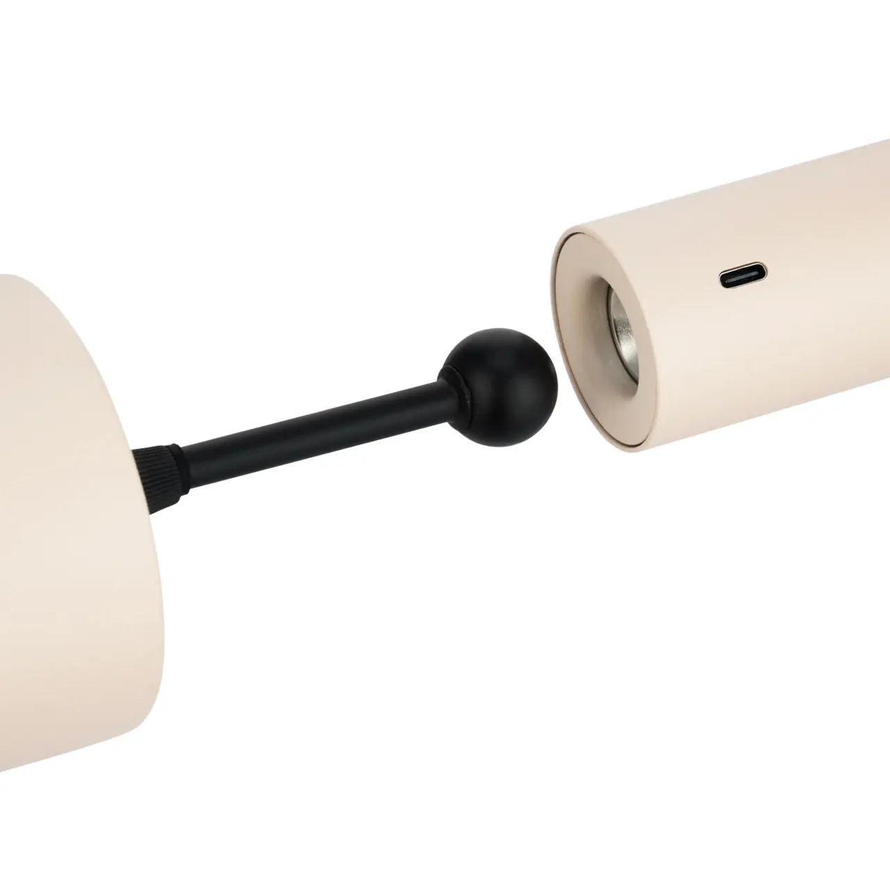REV LED-Akku-Pendelleuchte sand dimmbar