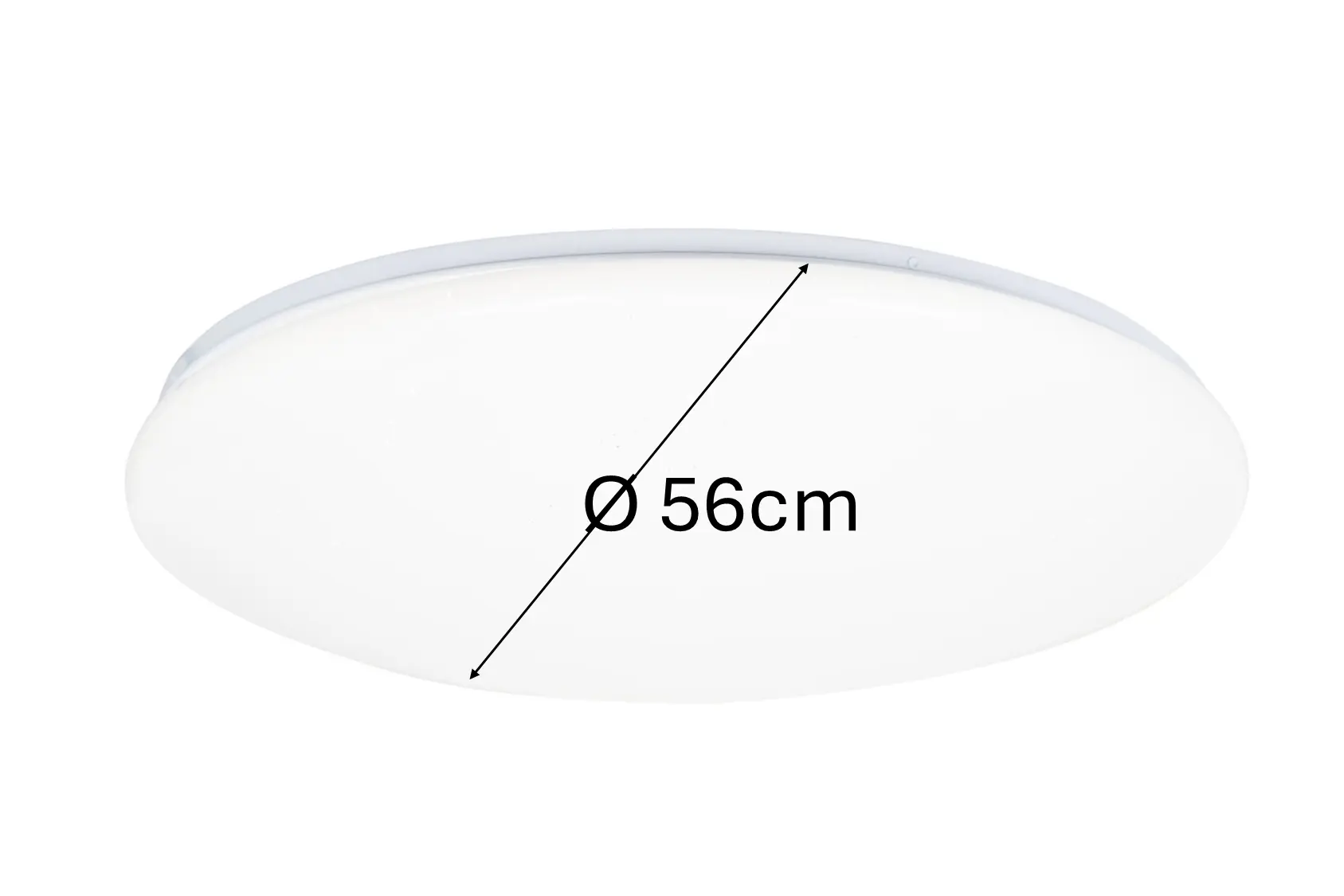 Mylight LED-Deckenleuchte Ø 56 x 10,4 cm dimmbar warmweiß-kaltweiß weiß