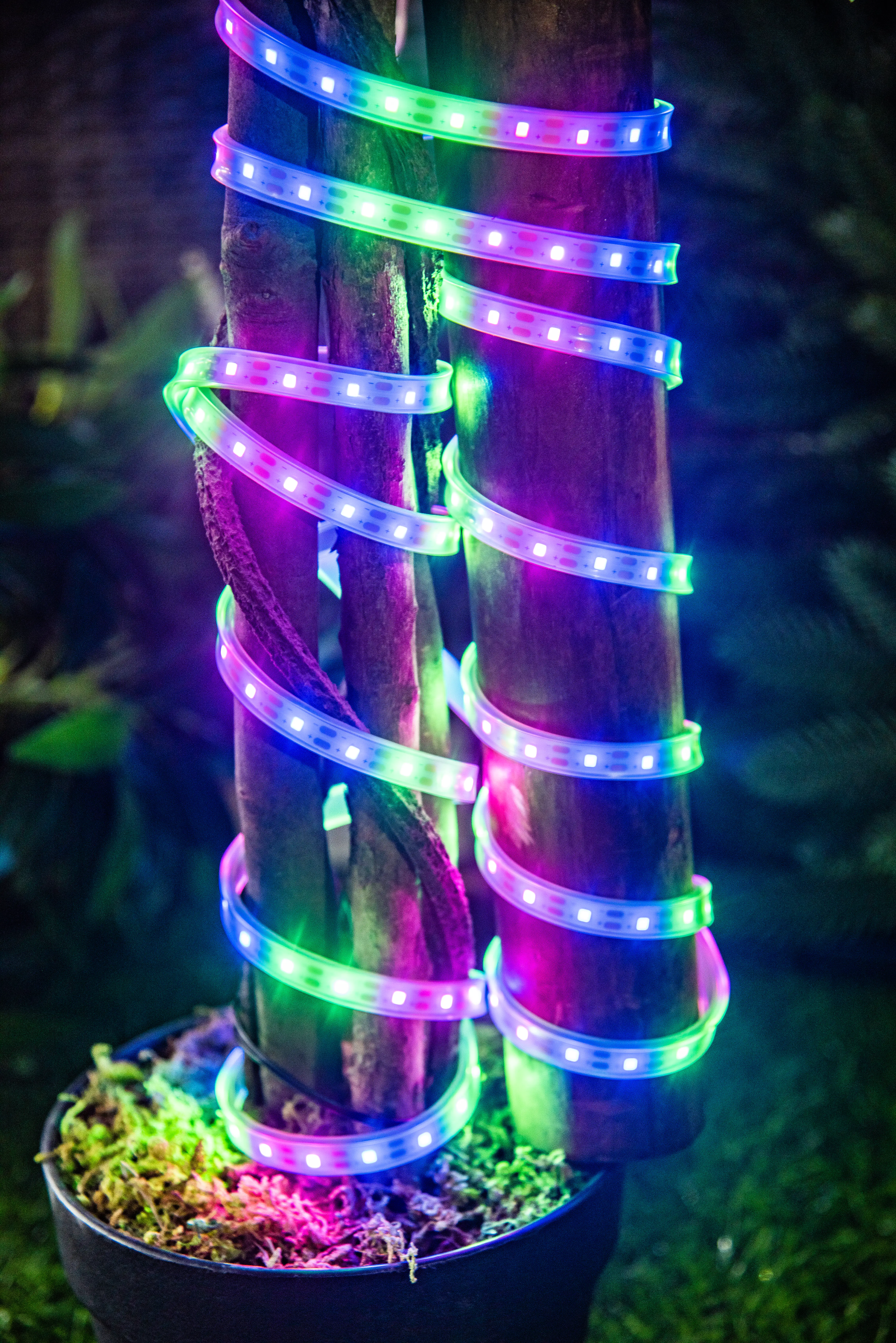 4333692401517 Trendline LED Solar-Stripe 3m RGB mit Erdspieß