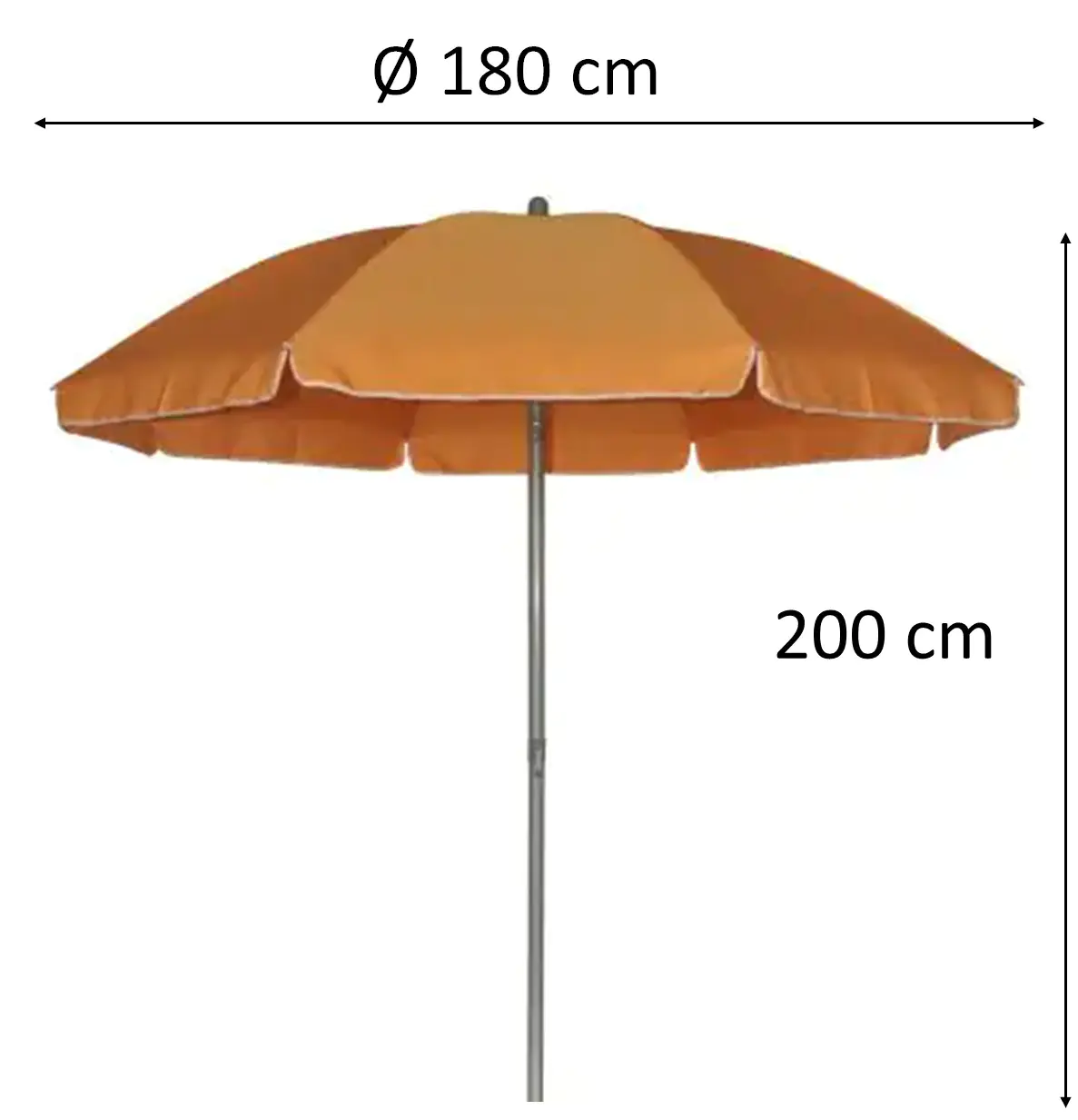 TrendLine Sonnenschirm orange, Ø 180 cm TrendLine Sonnenschirm orange, Ø 180 cm