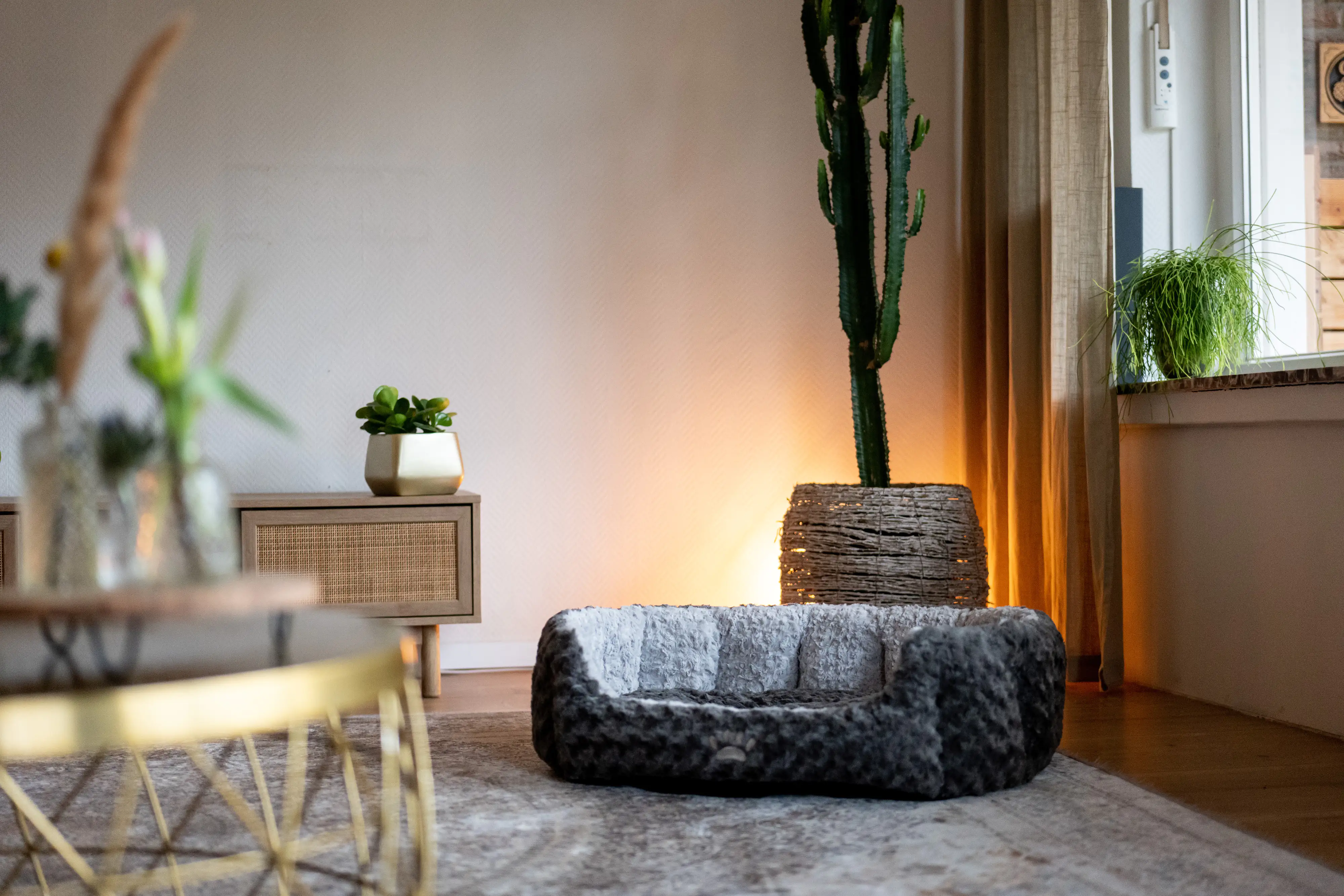 Nobby Komfortbett Seoli oval dunkelgrau/hellgrau