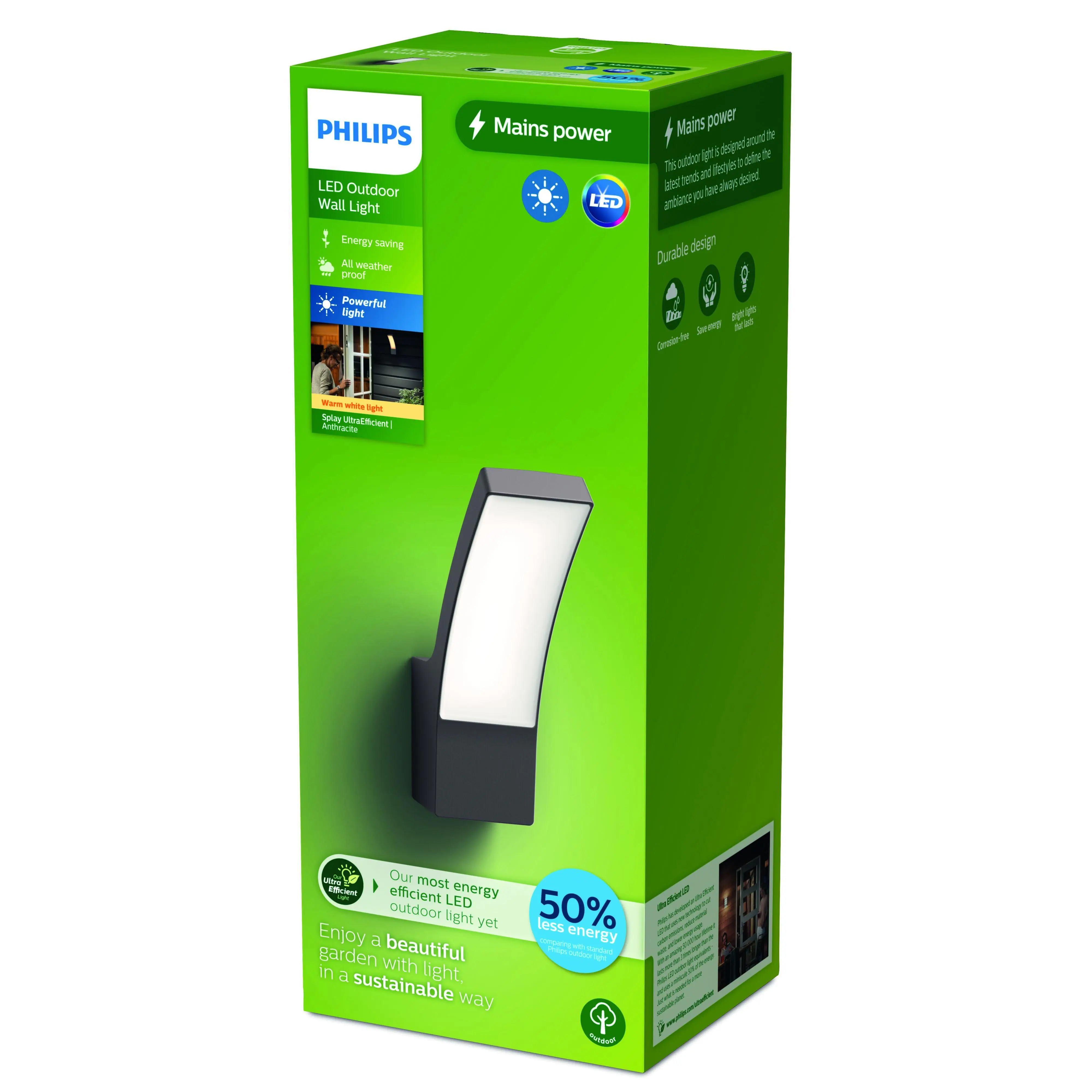 Philips LED Außenwandleuchte Splay anthrazit warmweiß Philips LED Außenwandleuchte Splay anthrazit warmweiß