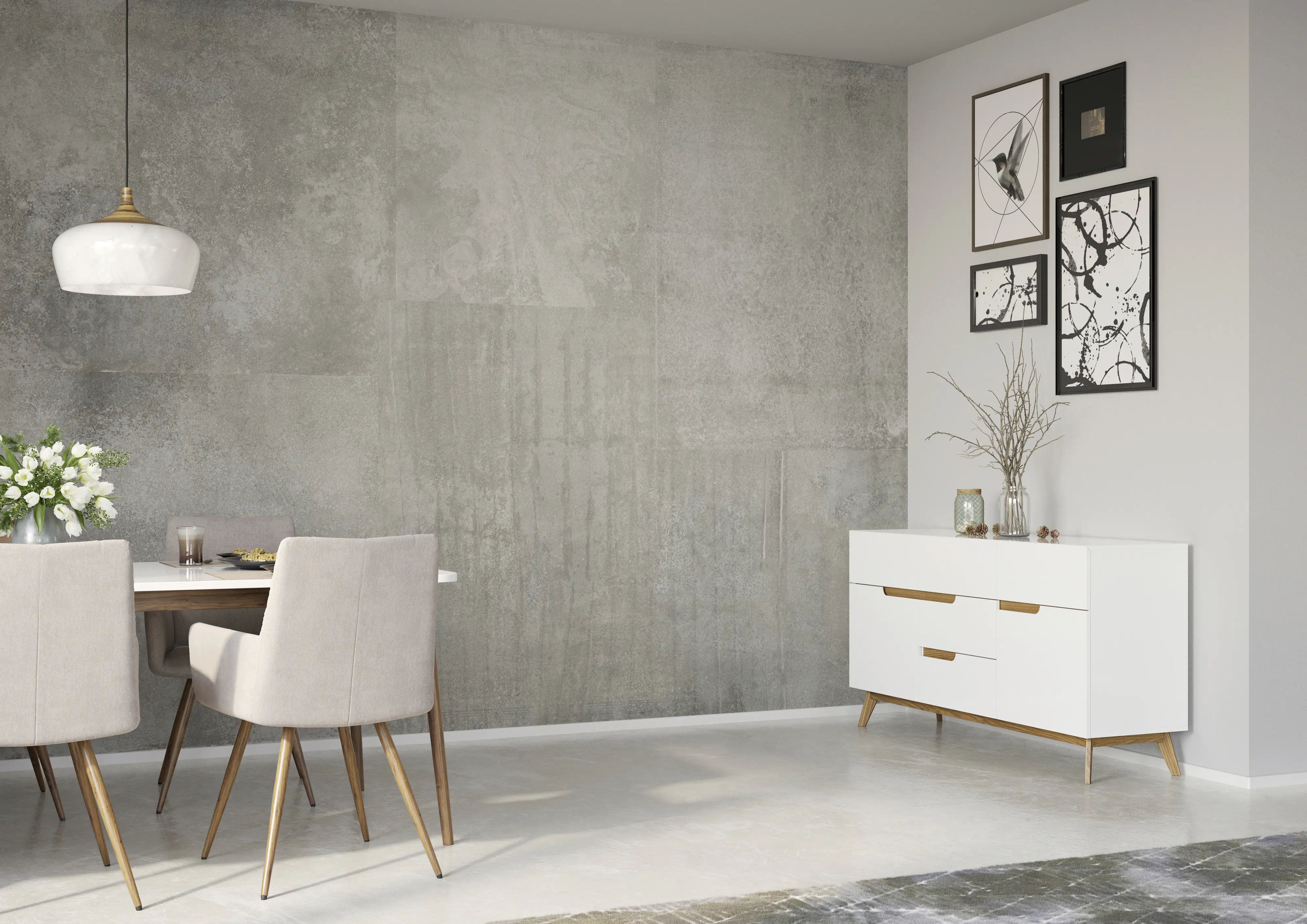 Rasch Vlies Fototapete 364262 Grau-Betongrau Muster & Motive 2,65 m x 3,71 m