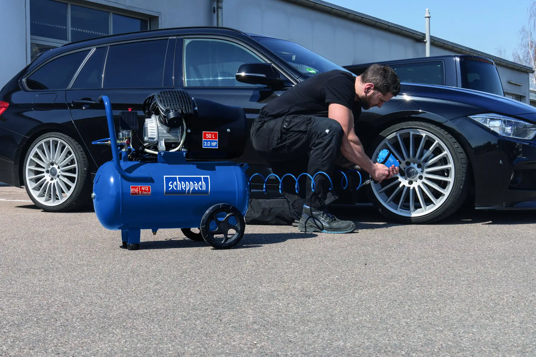 Scheppach Kompressor GK520DC 2200 W 10 bar 50 l 412 l/min