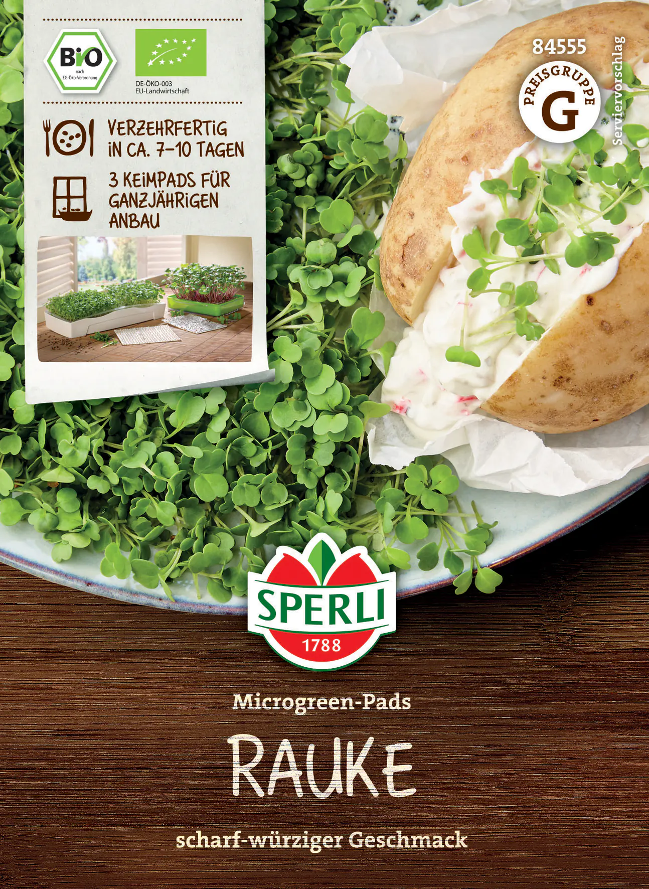 Sperli BIO Microgreen-Pads Rauke