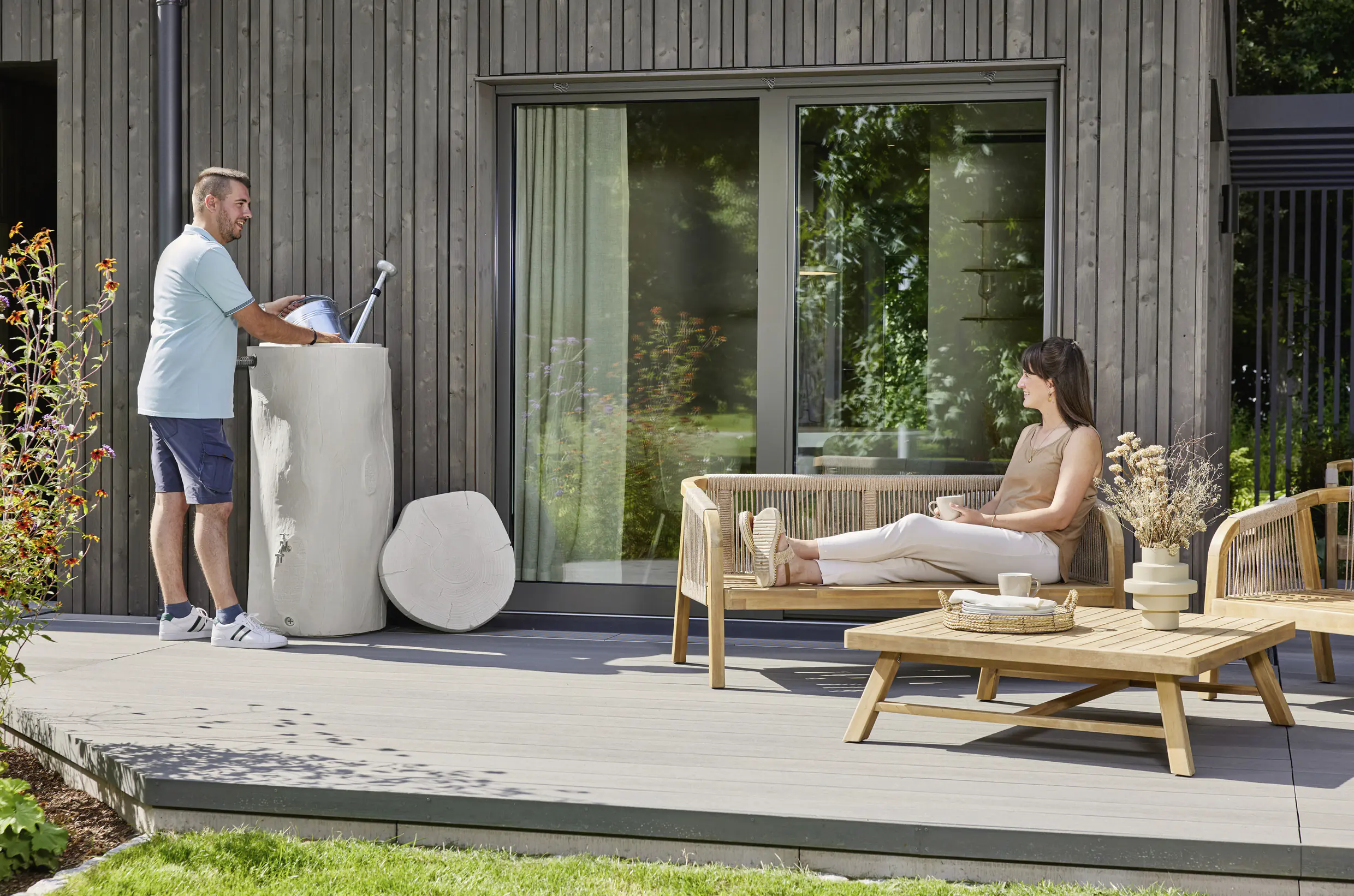 Garantia Regenspeicher Woodstock Baumstamm rund 250 L