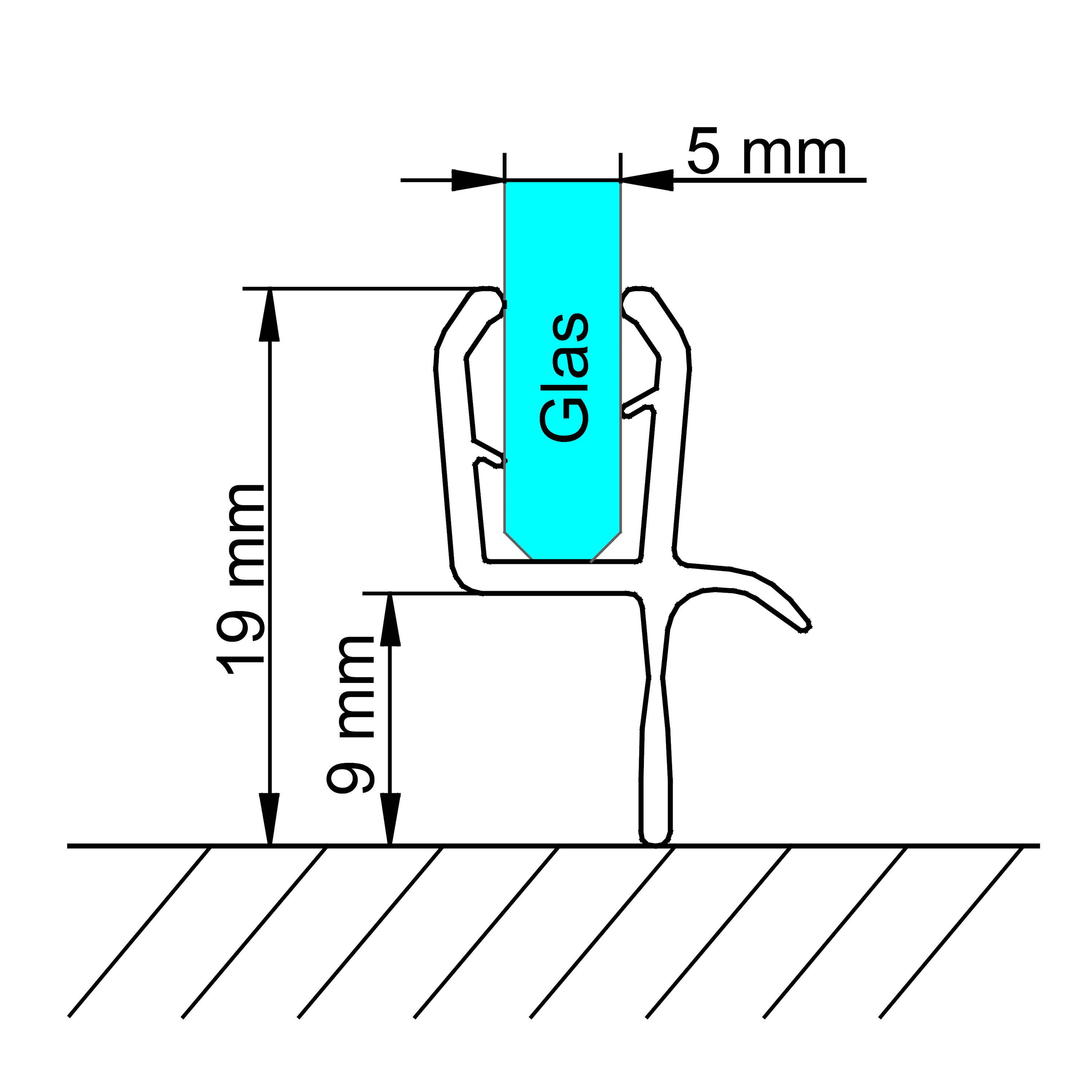 Schulte Wasserabweisprofil Länge: 100 cm