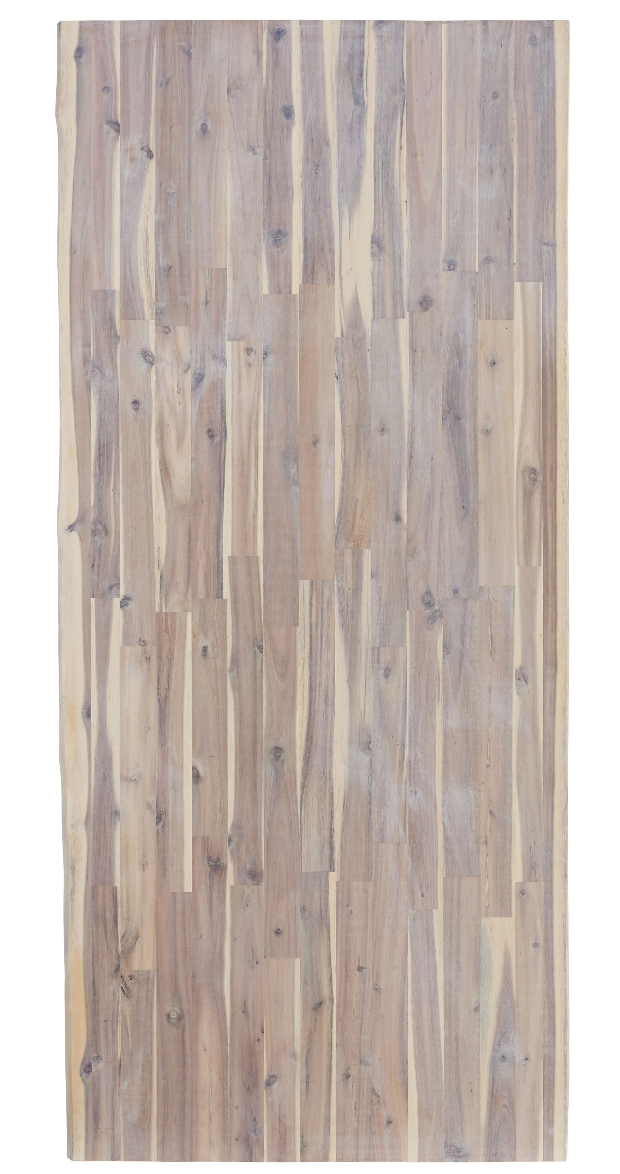 Tischplatte Akazie massiv mit natürlicher Kante 260 x 100 x 3,8 cm