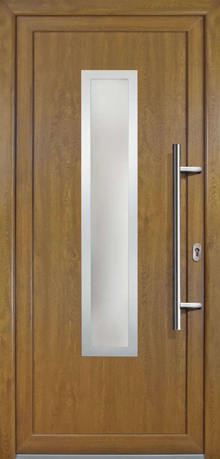 Meeth Haustür Signum PVC Exclusiv PVC Modell 32 108 x 200 cm, DIN rechts, weiß/golden Oak