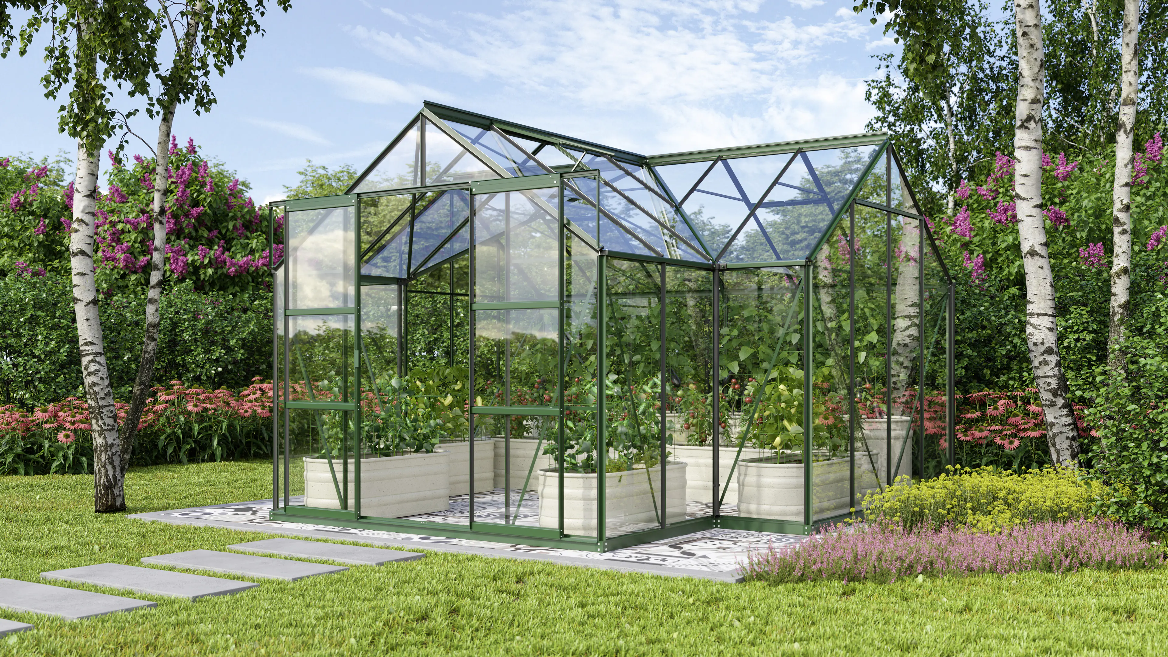 Vitavia Gewächshaus Sirona 13000 381 x 381 cm 3 mm Sicherheitsglas