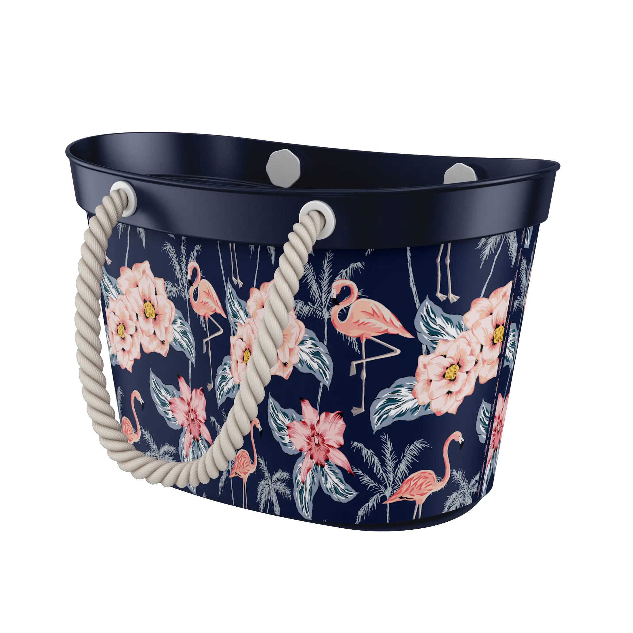 Einkaufstasche Shopper Flamingo mit Baumwollhenkel