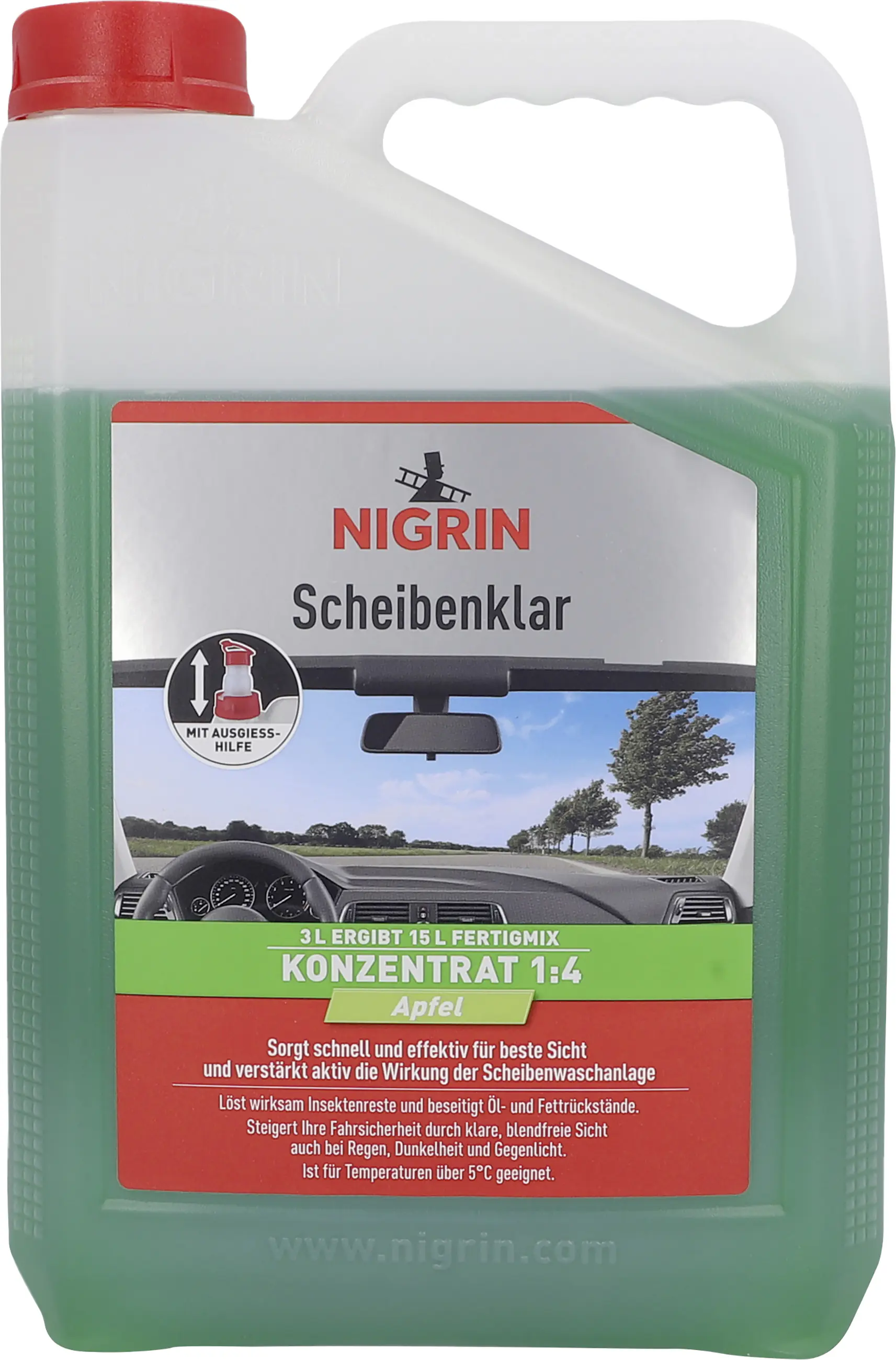 Nigrin Scheibenreiniger Konzentrat 1:4 Apfel 3 L