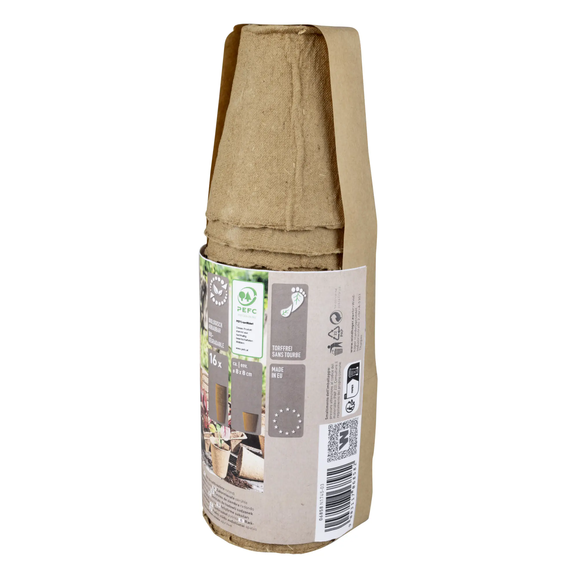 Windhager Anzuchttöpfe Ø 8 cm, 16 Stück