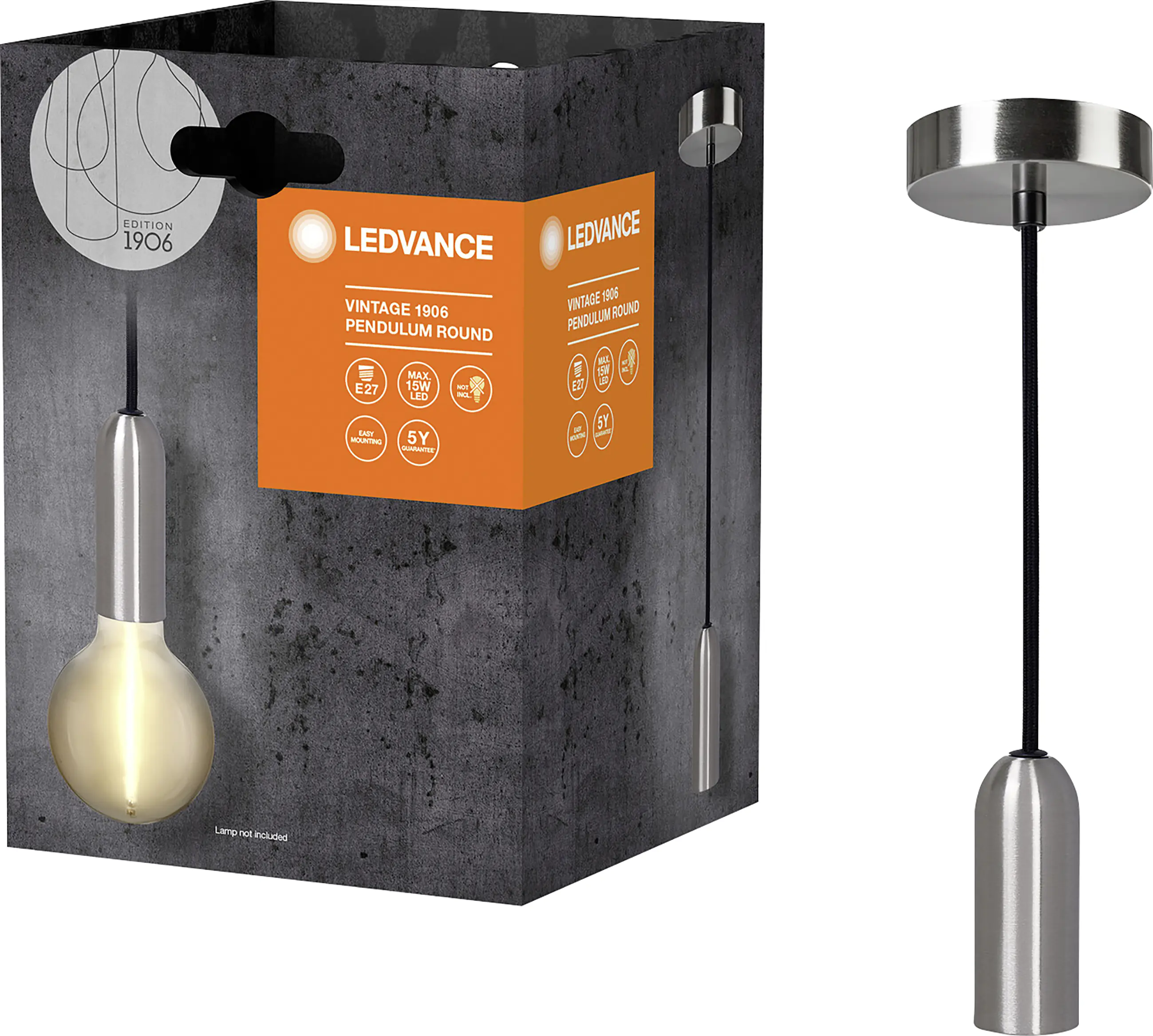 Ledvance Pendelleuchte chrome Pendulum E27 164 cm