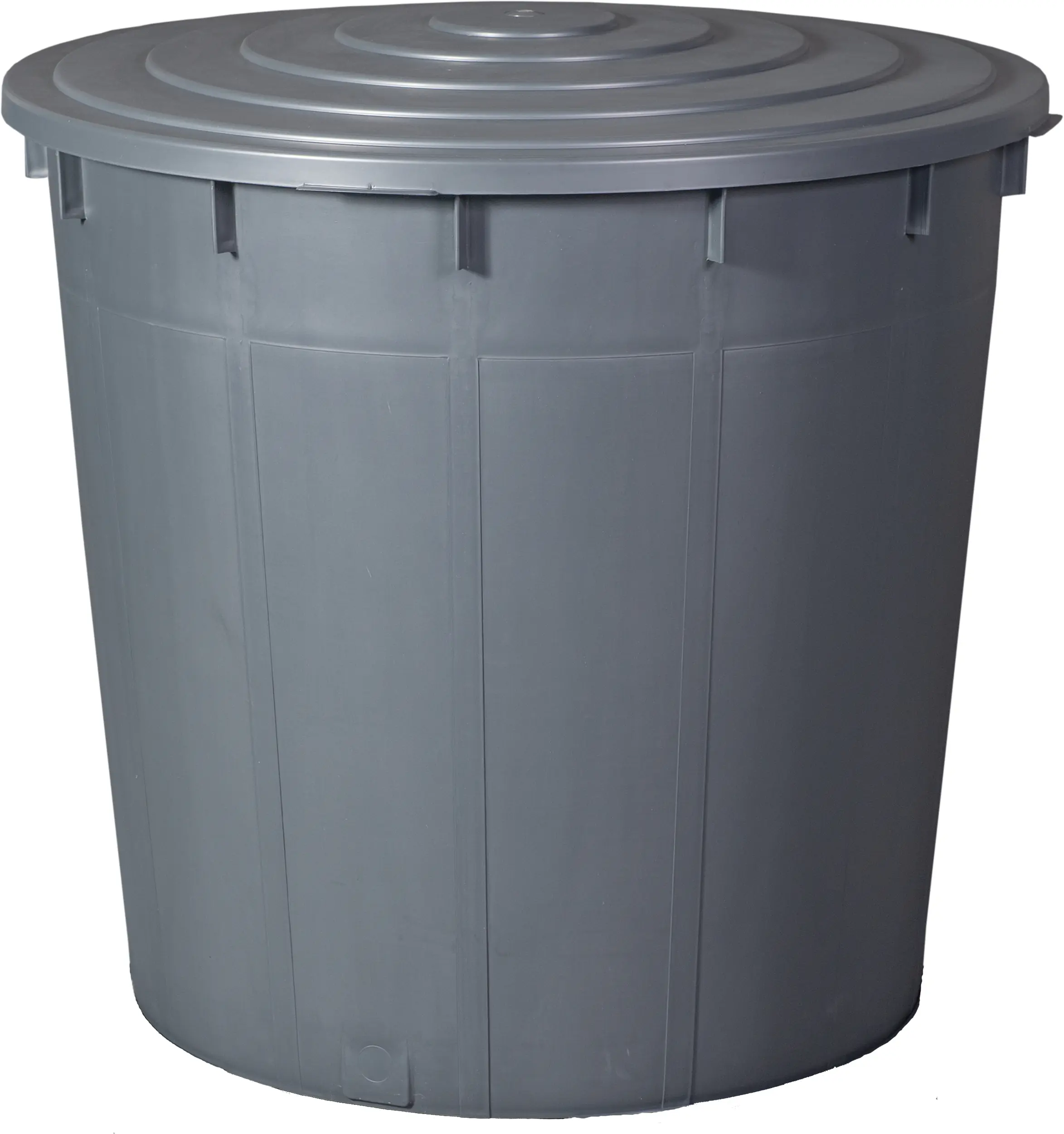 Regentonne rund mit Deckel und Hahn 500 L anthrazit 