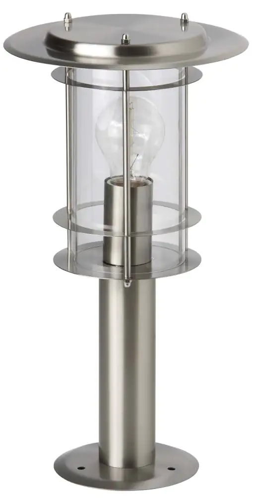 Brilliant Sockelleuchte York edelstahl 40 x 20 cm E27, max. 40 W, dimmbar Brilliant Sockelleuchte York edelstahl 40 x 20 cm E27, max. 40 W, dimmbar