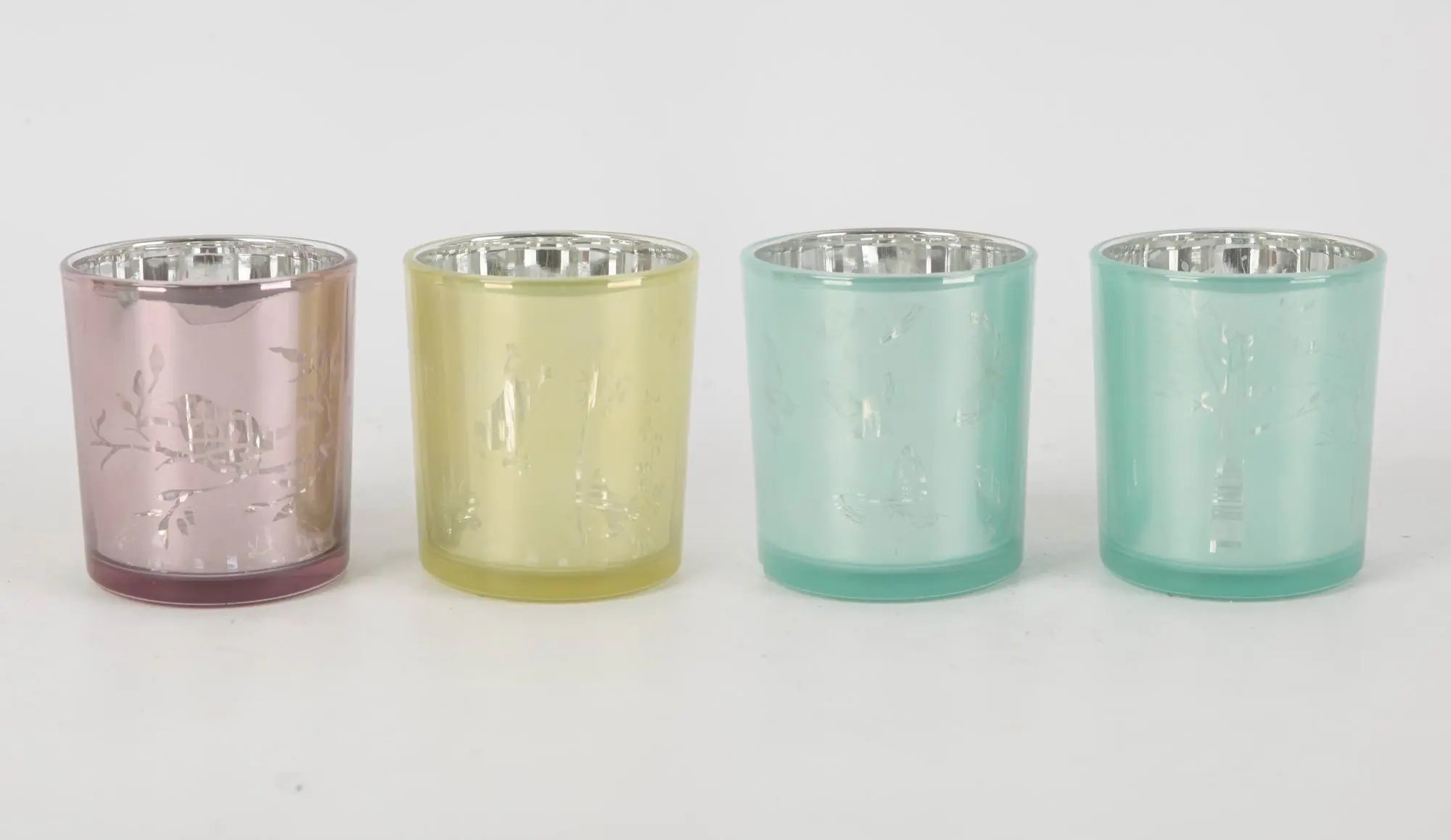 TrendLine Windlicht Frühling Glas Ø 7 x 8 cm 4-fach sortiert