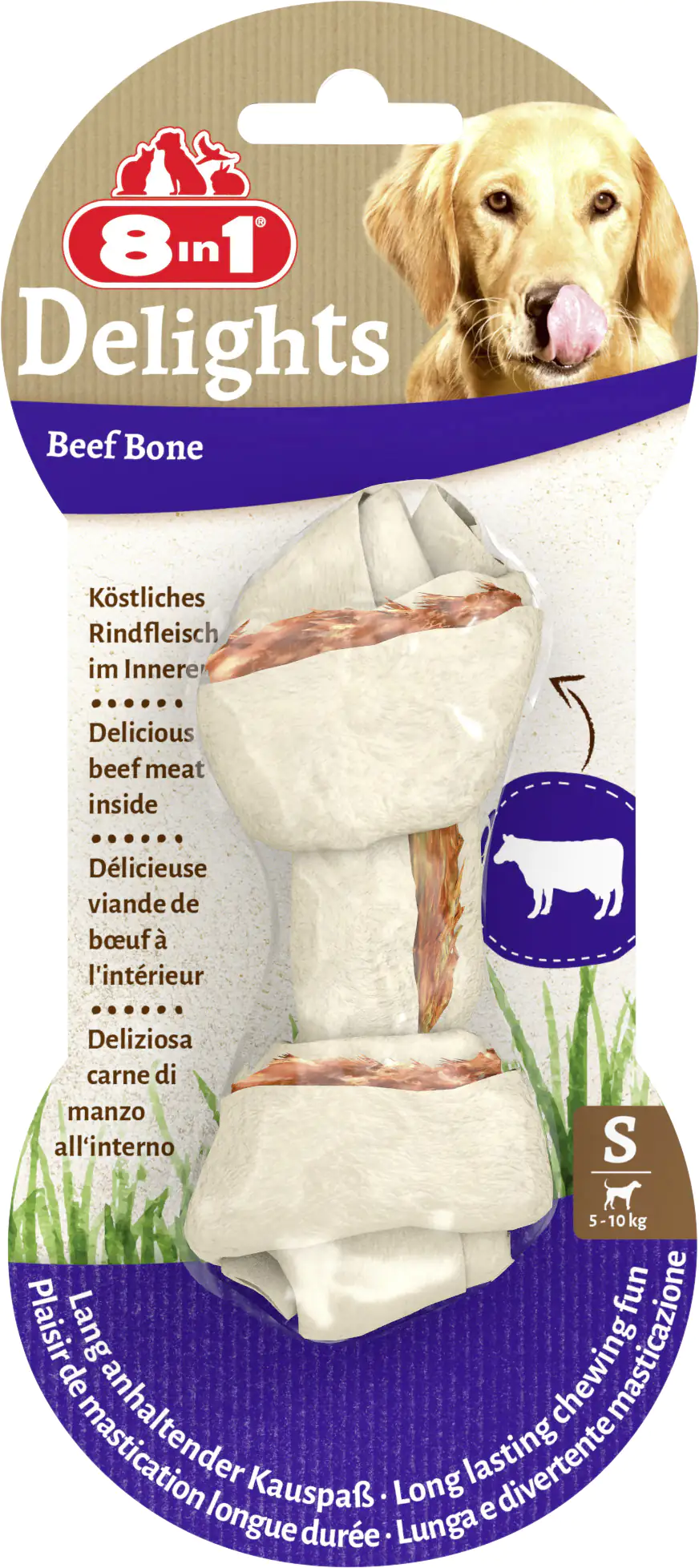 8in1 Delights Kauknochen Beef S