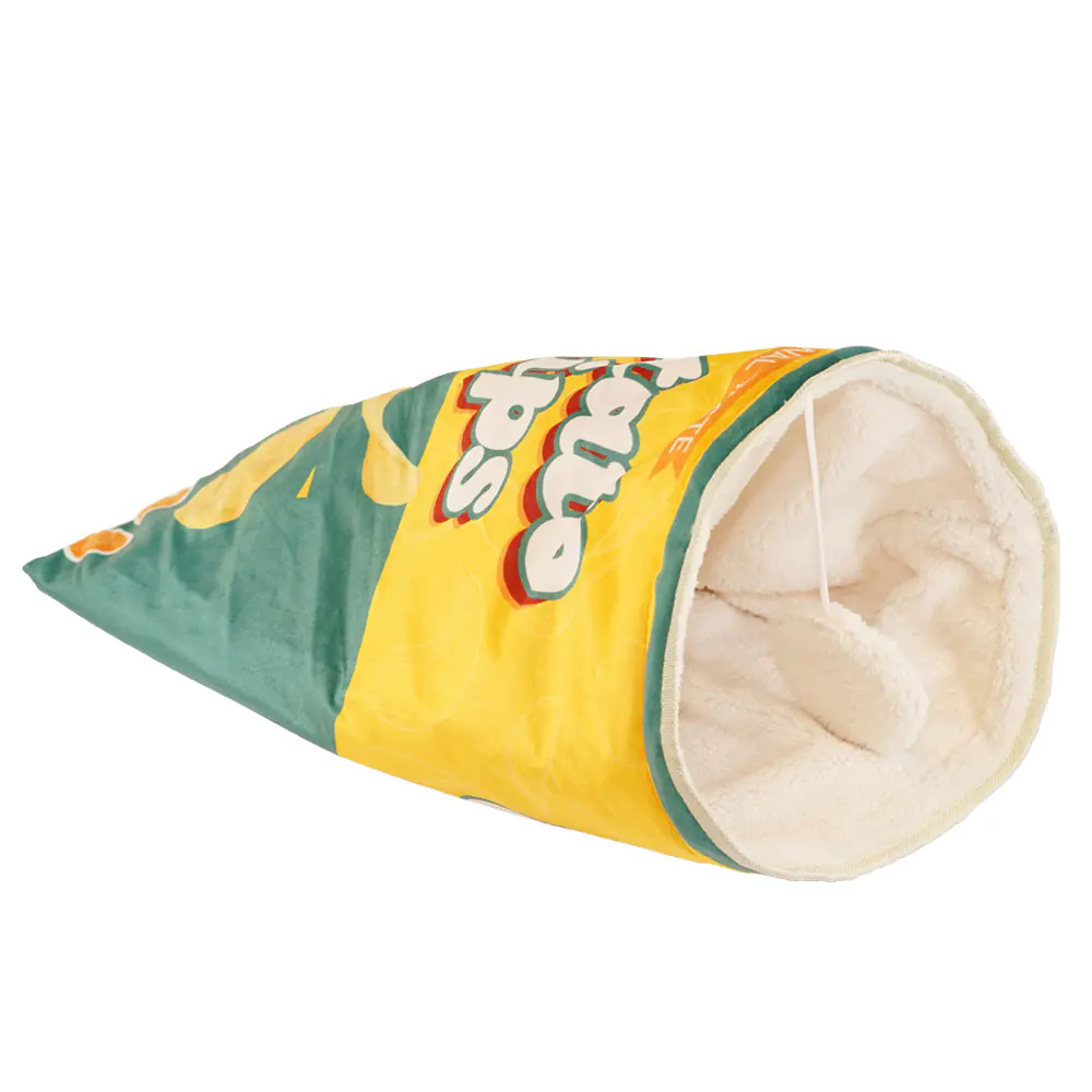 Nobby Katzenhöhle Kuschelsack Potato Chips Ø 25 x 48 cm