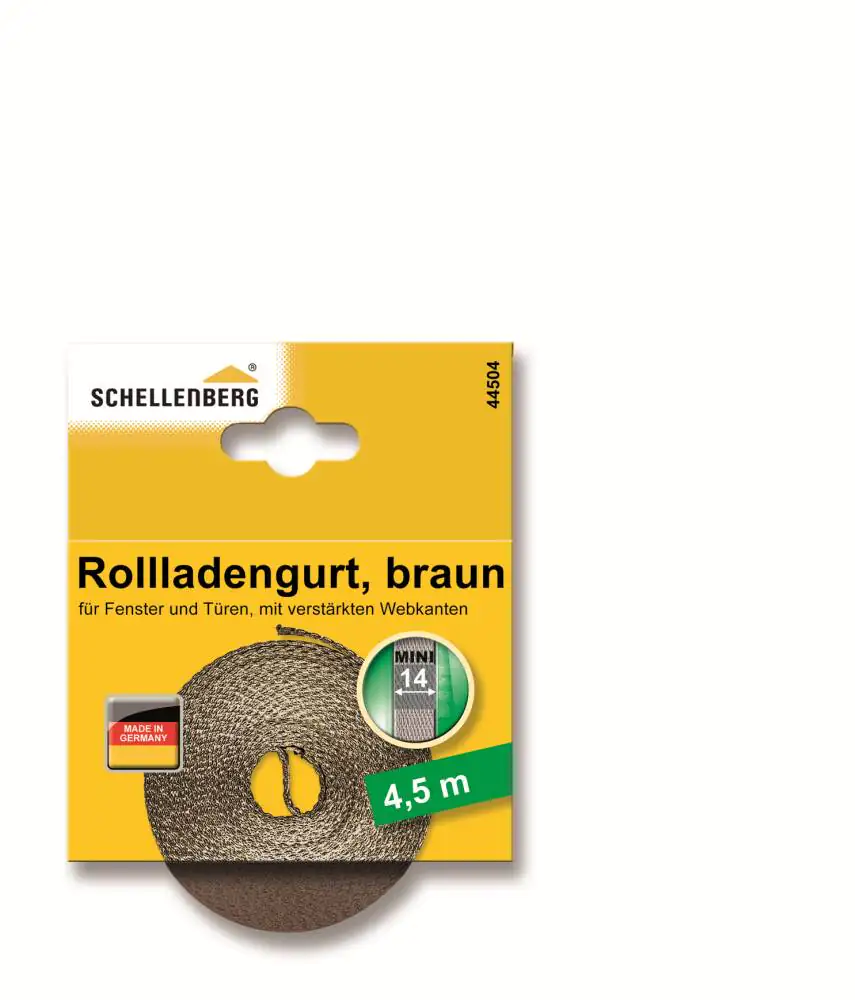 Schellenberg Rollladengurt braun Breite 14 mm - Länge 4,5 m