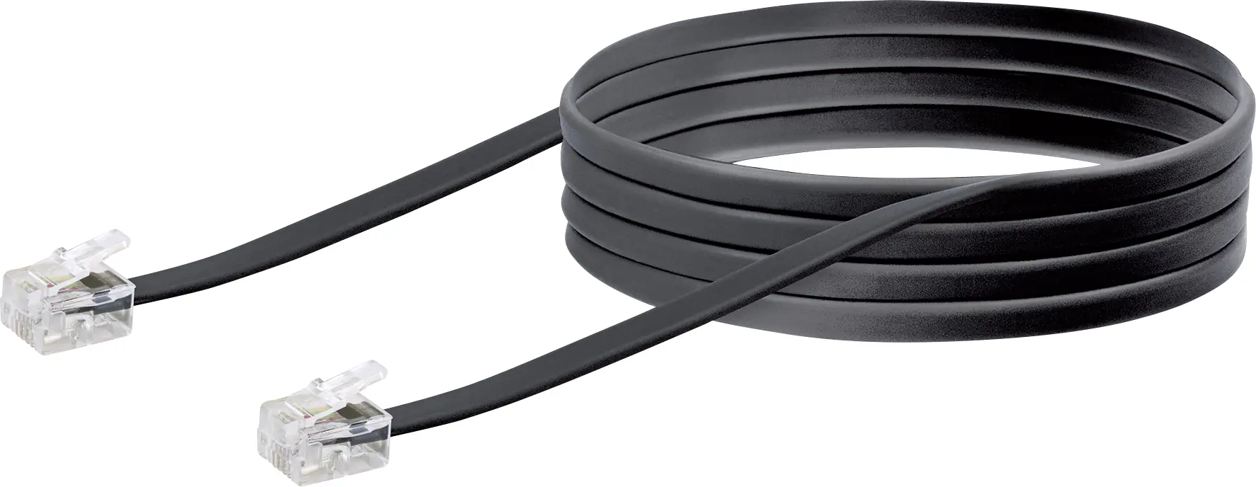 Schwaiger Telefon Anschlusskabel 6 m TAL6331 schwarz, RJ11 TAE