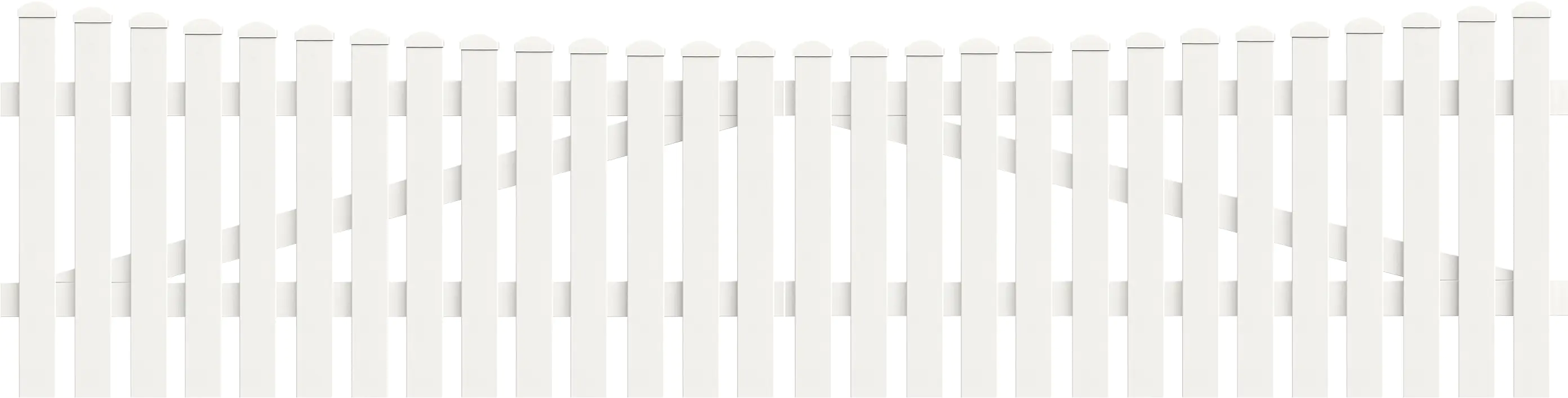 KM Zaun Doppeltor Meran Unterbogen 314,5 x 80 cm, weiß