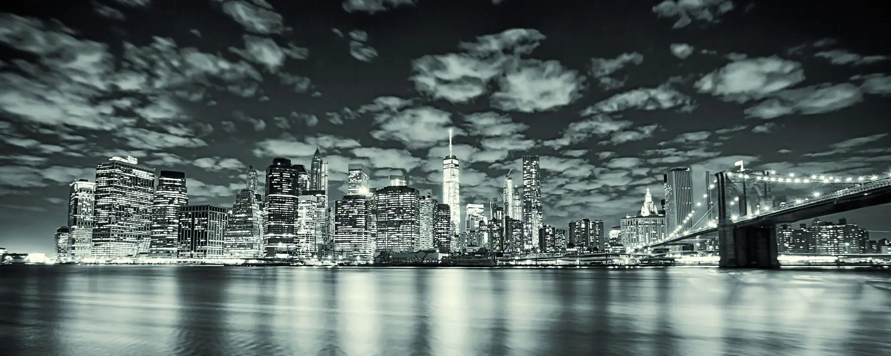 4251050531426 Deco-Glas Bild - NY Black + White 125 x 50 cm