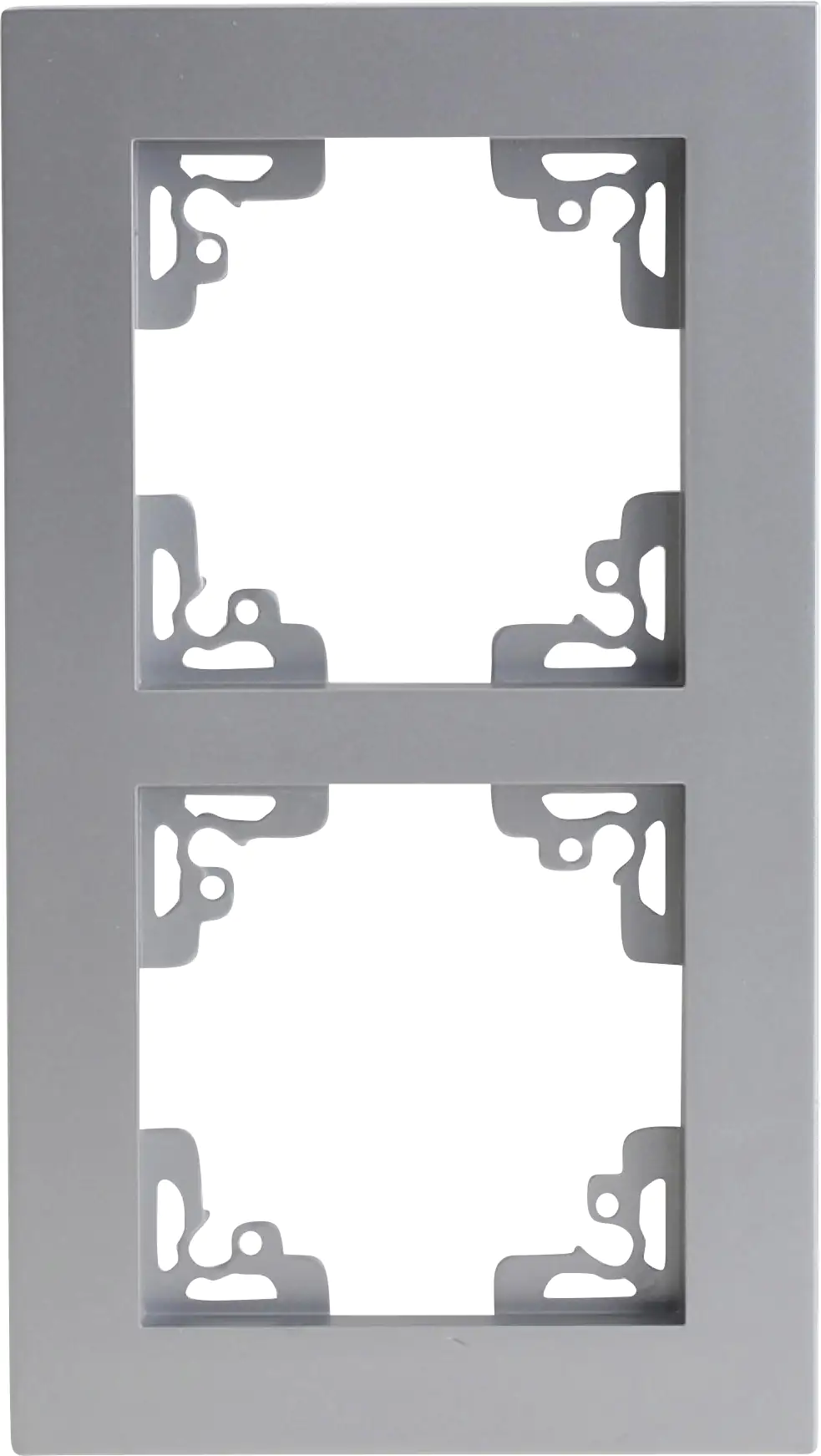 Unitec Abdeckrahmen 2-fach Melbourne, silber