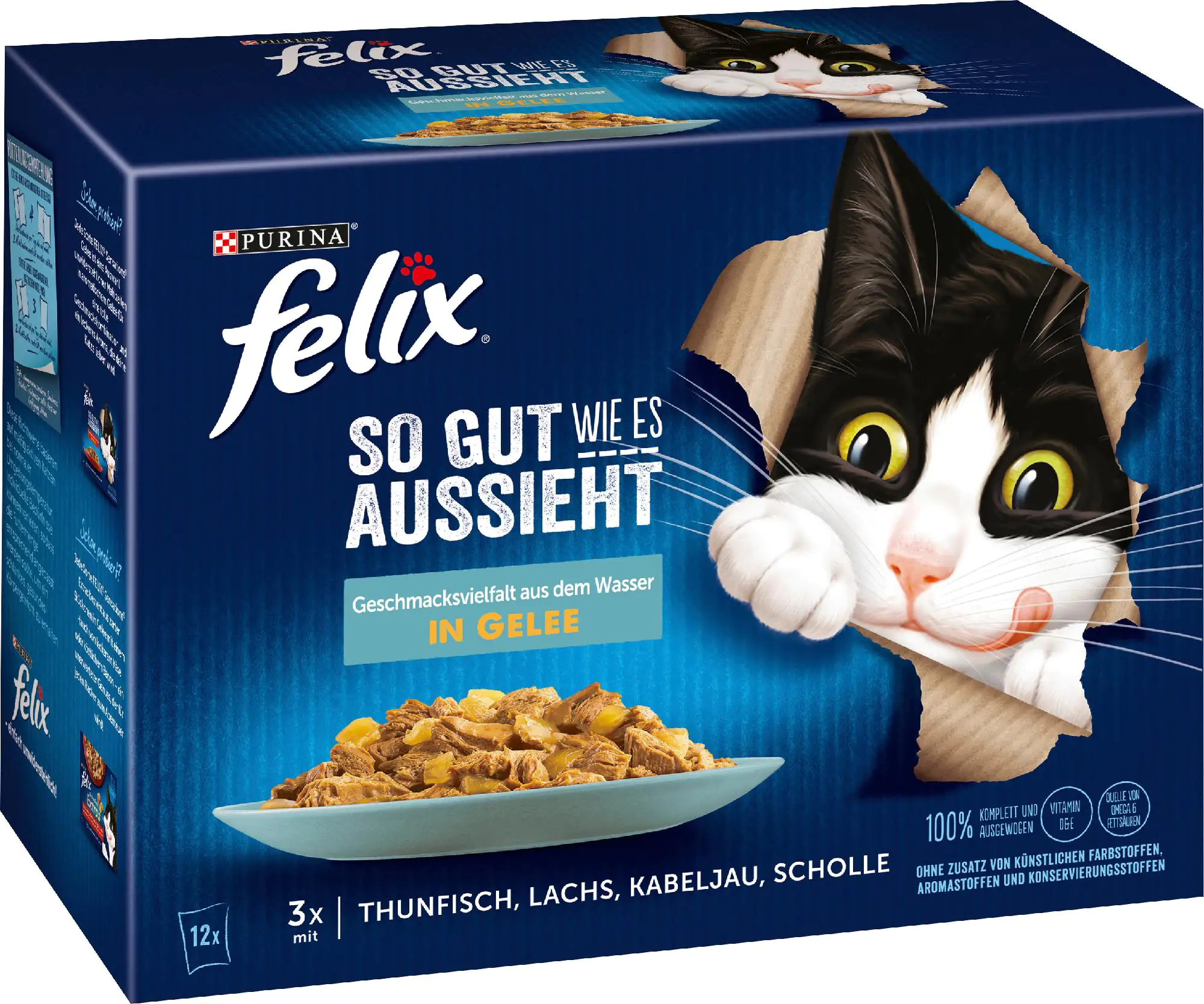 Felix Geschmacksvielfalt aus dem Wasser Katzenfutter 12 x 85g Felix Geschmacksvielfalt aus dem Wasser Katzenfutter 12 x 85g