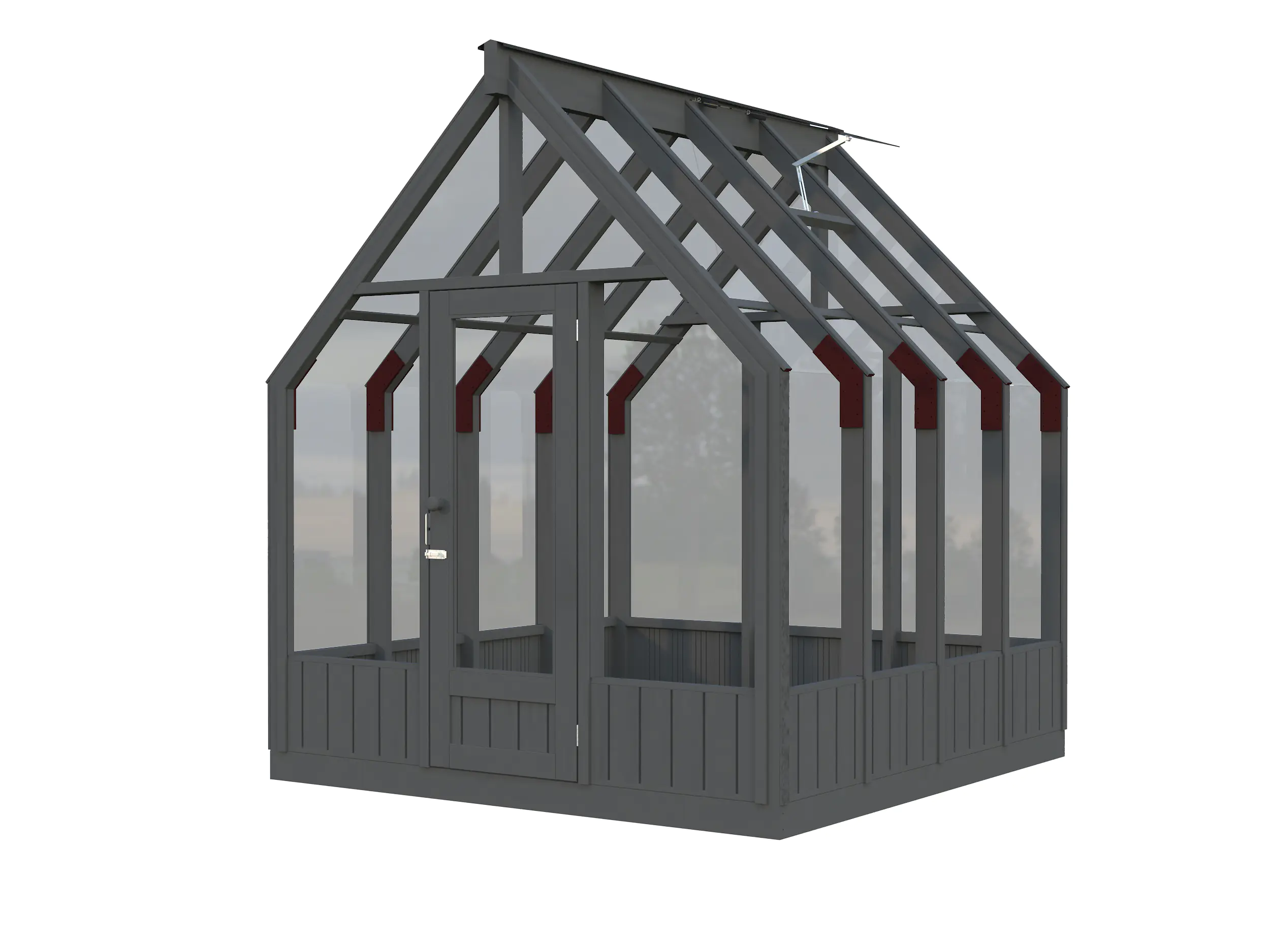 Palmako Gewächshaus Emilia 240 x 244 cm 5,4 m² 4 mm Glas  Palmako Gewächshaus Emilia 240 x 244 cm 5,4 m² 4 mm Glas