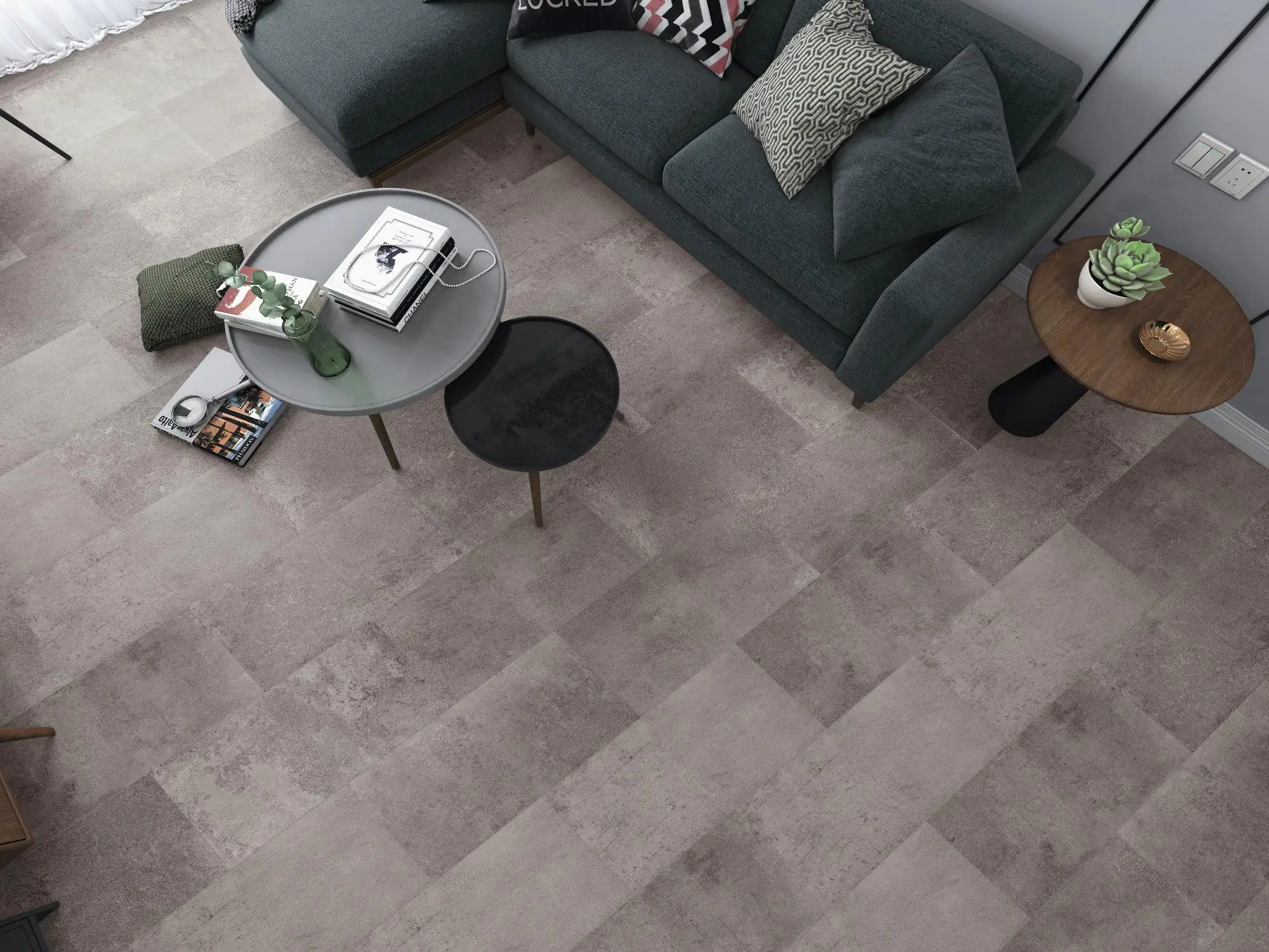 Classen Visiogrande Laminatfliese Megaloc Aquaprotect 60,4 x 28 cm Zementestrich taupe Classen Visiogrande Laminatfliese Megaloc Aquaprotect 60,4 x 28 cm Zementestrich taupe