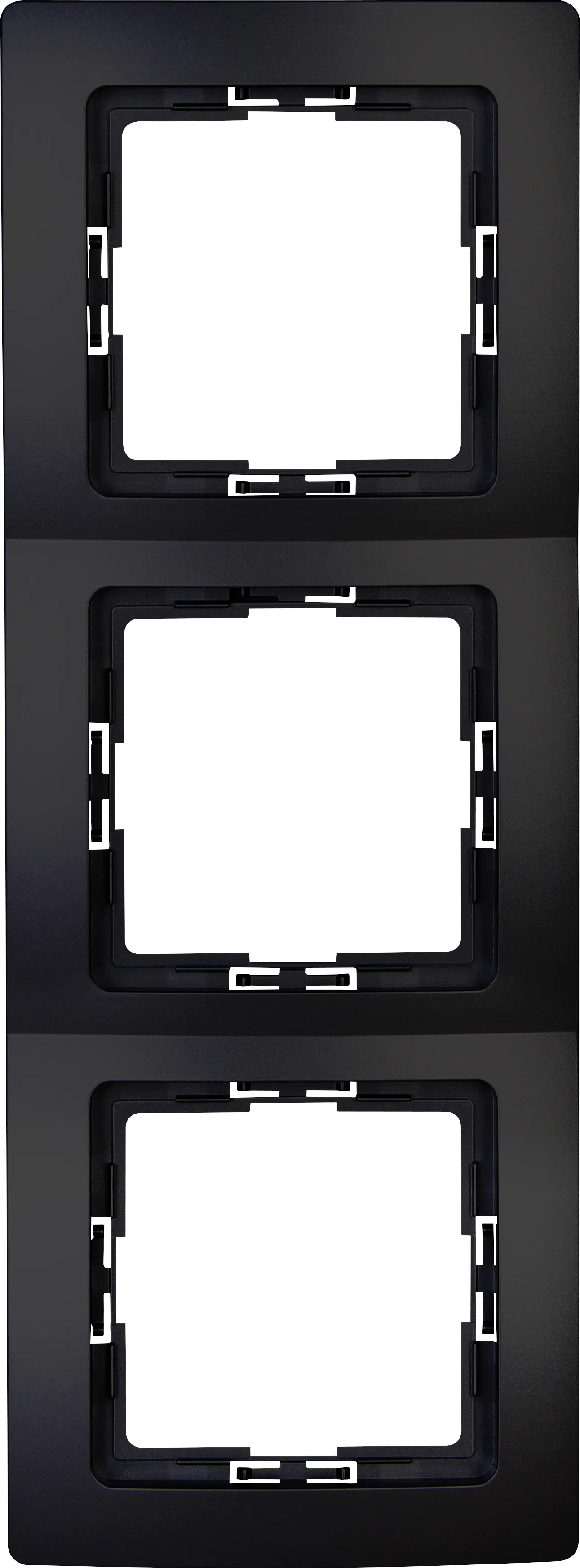 Kopp Abdeckrahmen 3-fach Paris schwarz matt, 373532188