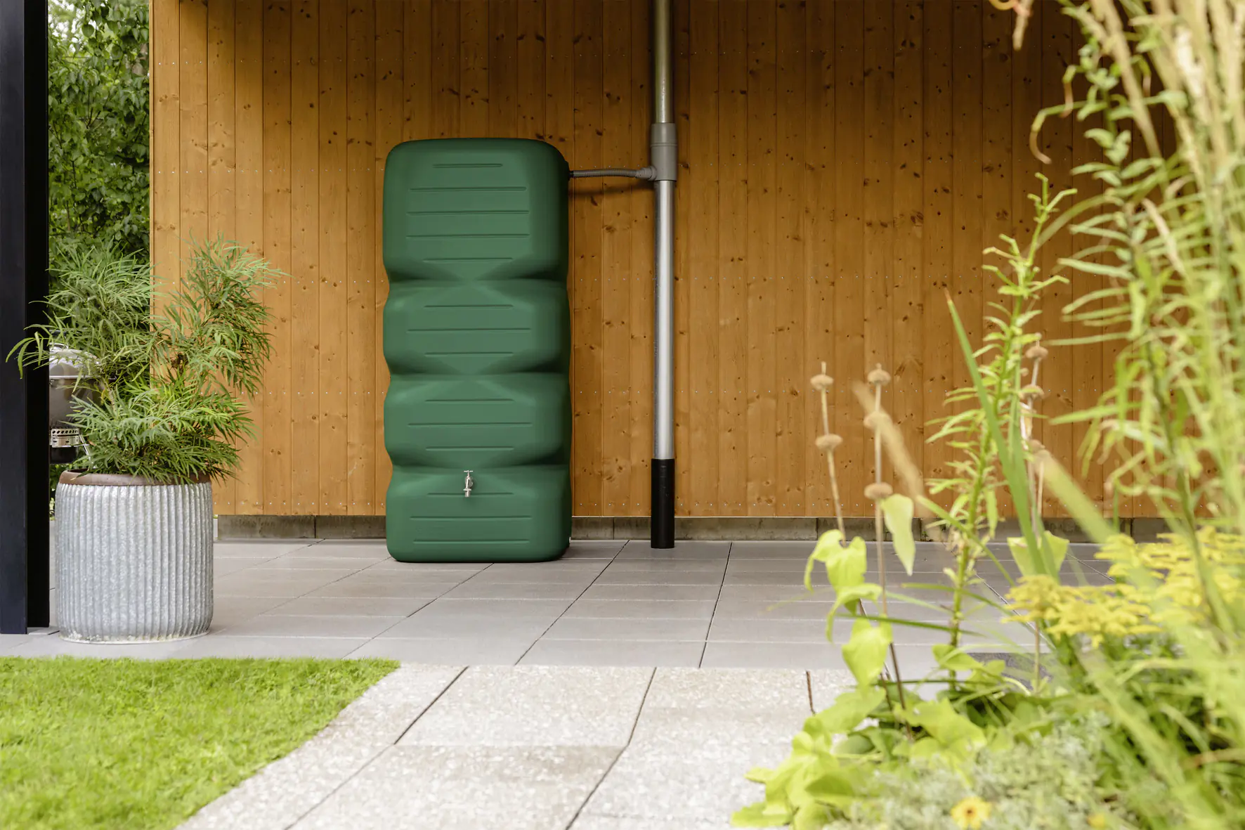 Garantia Gartentank Cubus 1.000 L dunkelgrün