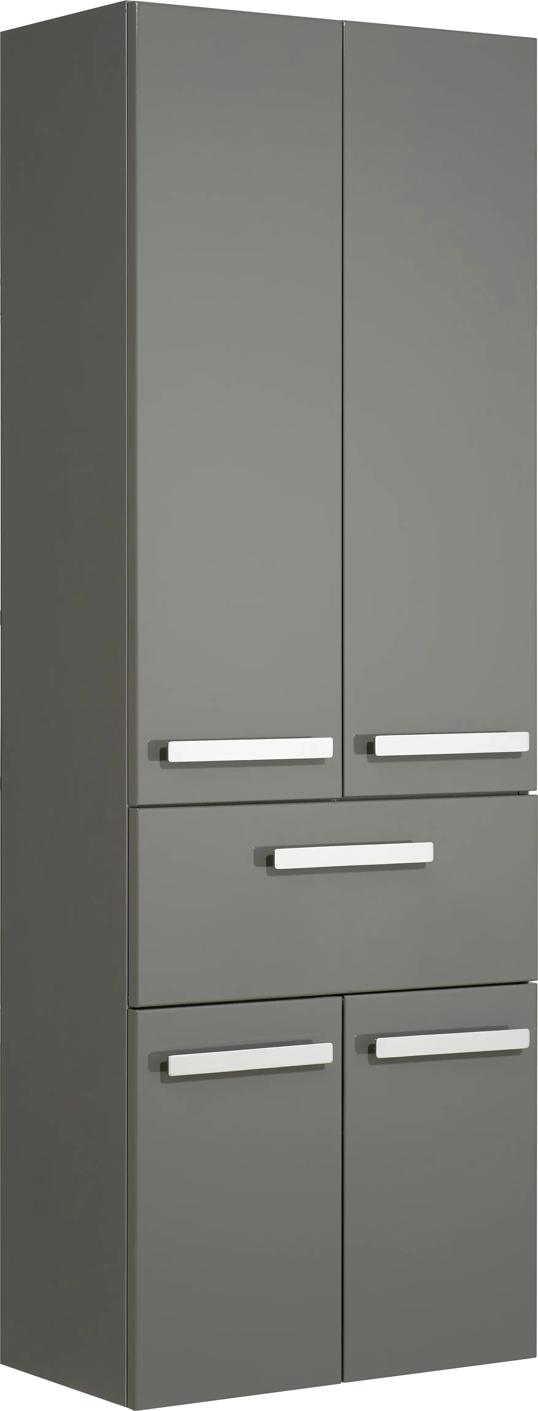 4017026096975 Pelipal Hochschrank Fokus 4005 Lack steingrau Hochglanz, Breite 60 cm