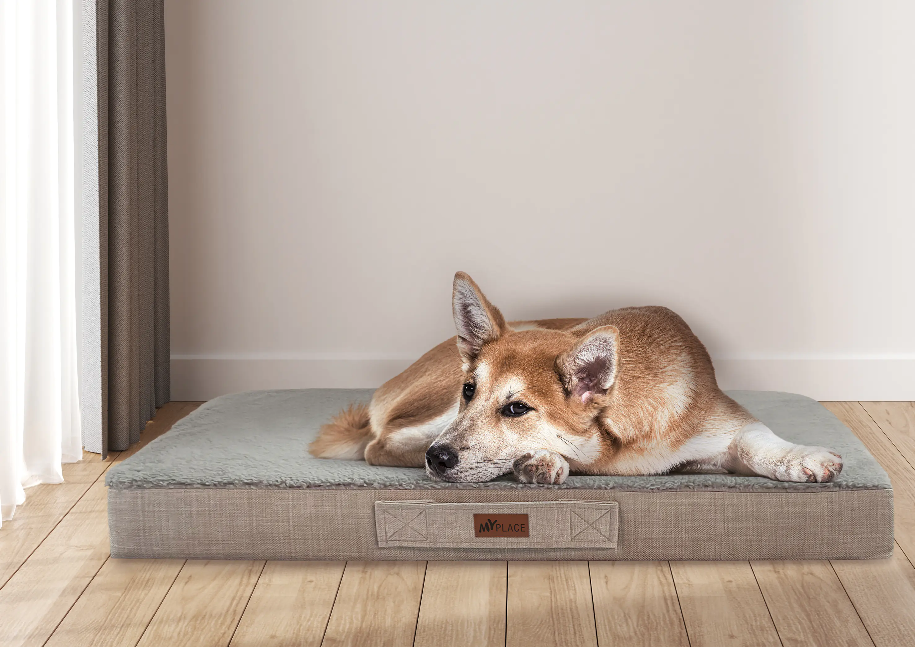 MyPlace Hundebett Liva hellgrau