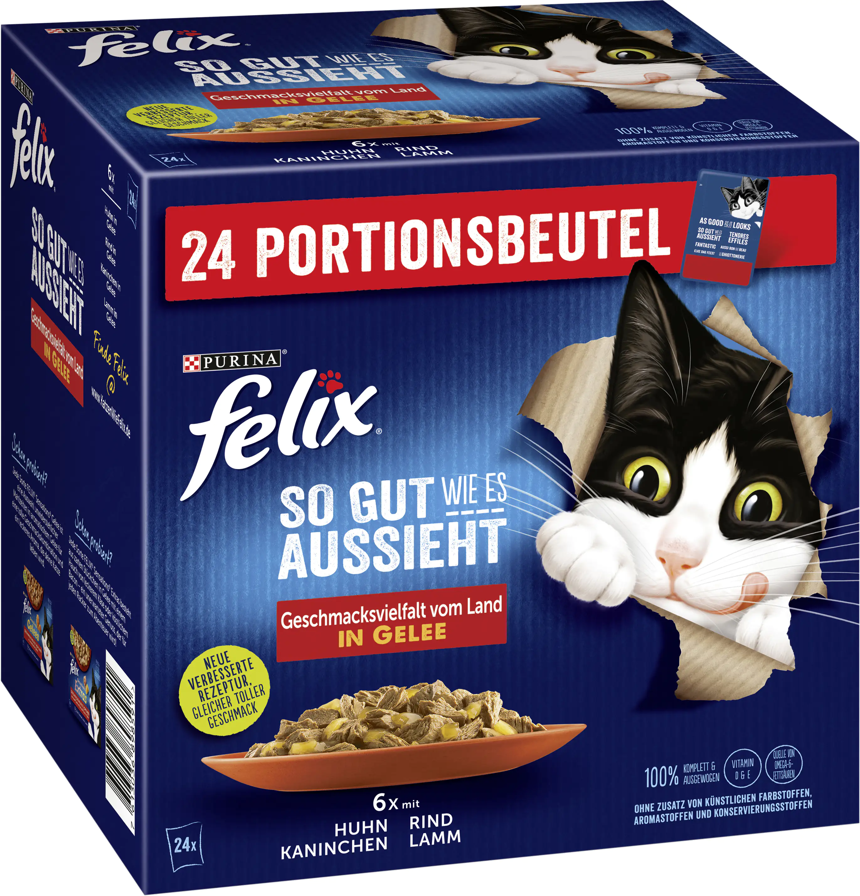 7613036898591_2058952 Felix So gut wie es aussieht in Gelee Geschmacksvielfalt vom Land 24x 85g