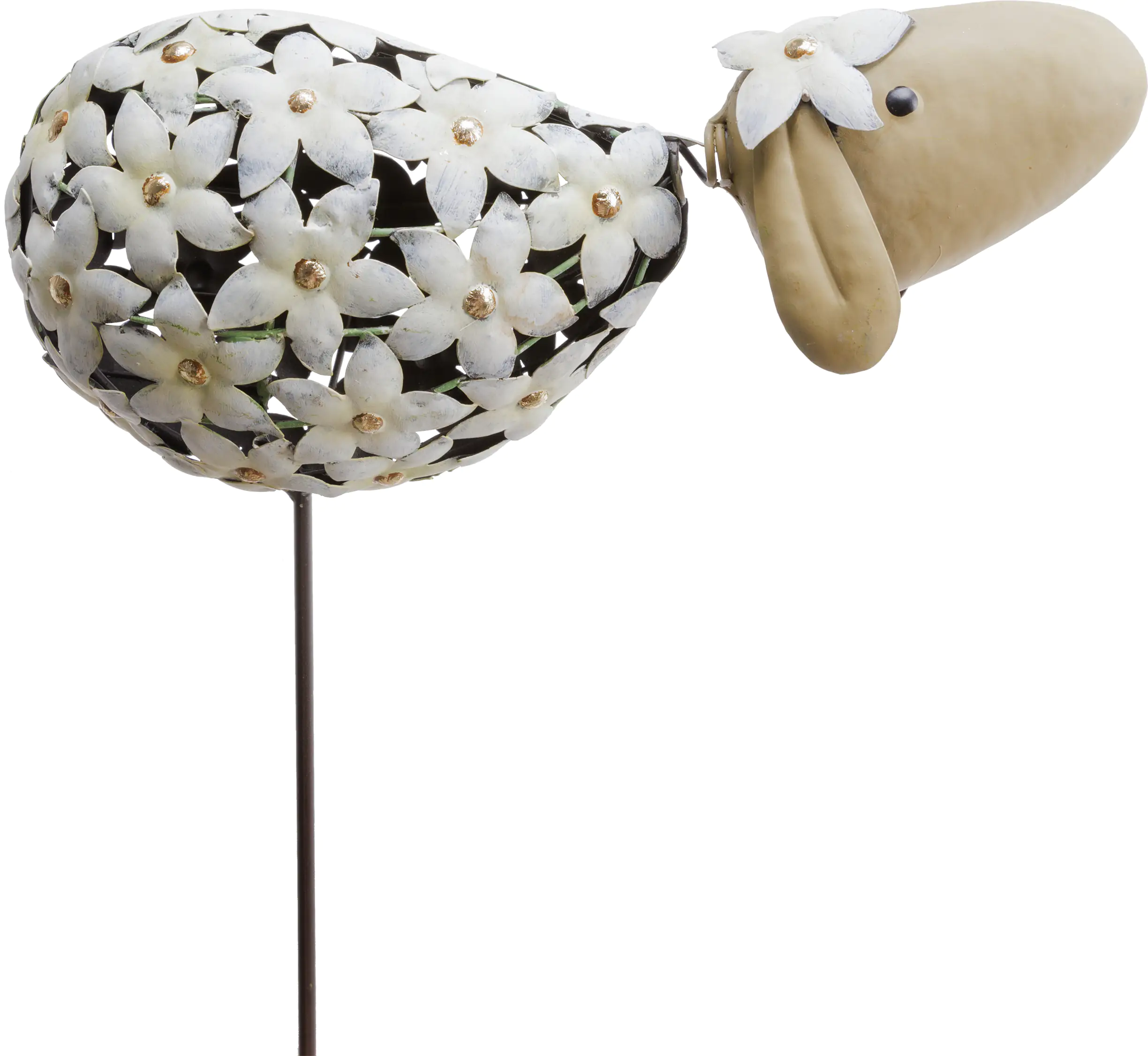 TrendLine Gartenstecker Schaf Metall 100 x 26 cm weiß beige TrendLine Gartenstecker Schaf Metall 100 x 26 cm weiß beige