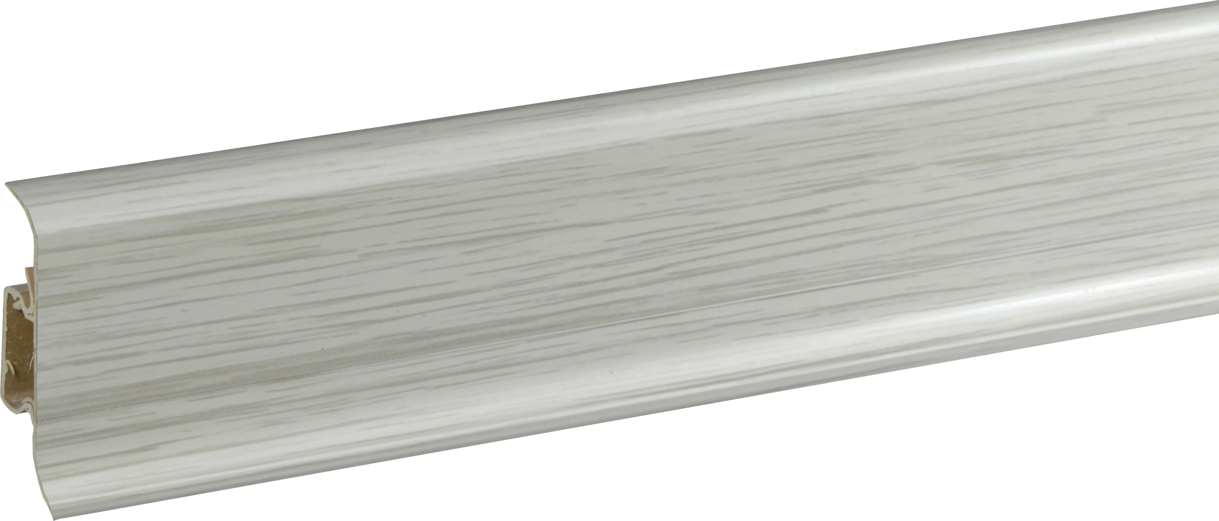 FN Neuhofer Klemmsockelleiste 250 cm 50 x 22,5 mm Silberesche