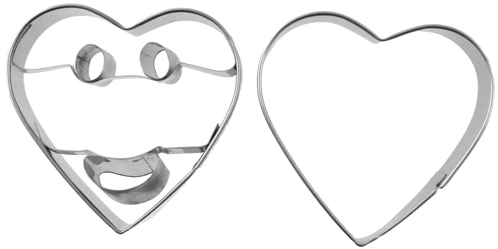 Fackelmann Ausstecher Smiley 6 x 3 cm, 2 Stück