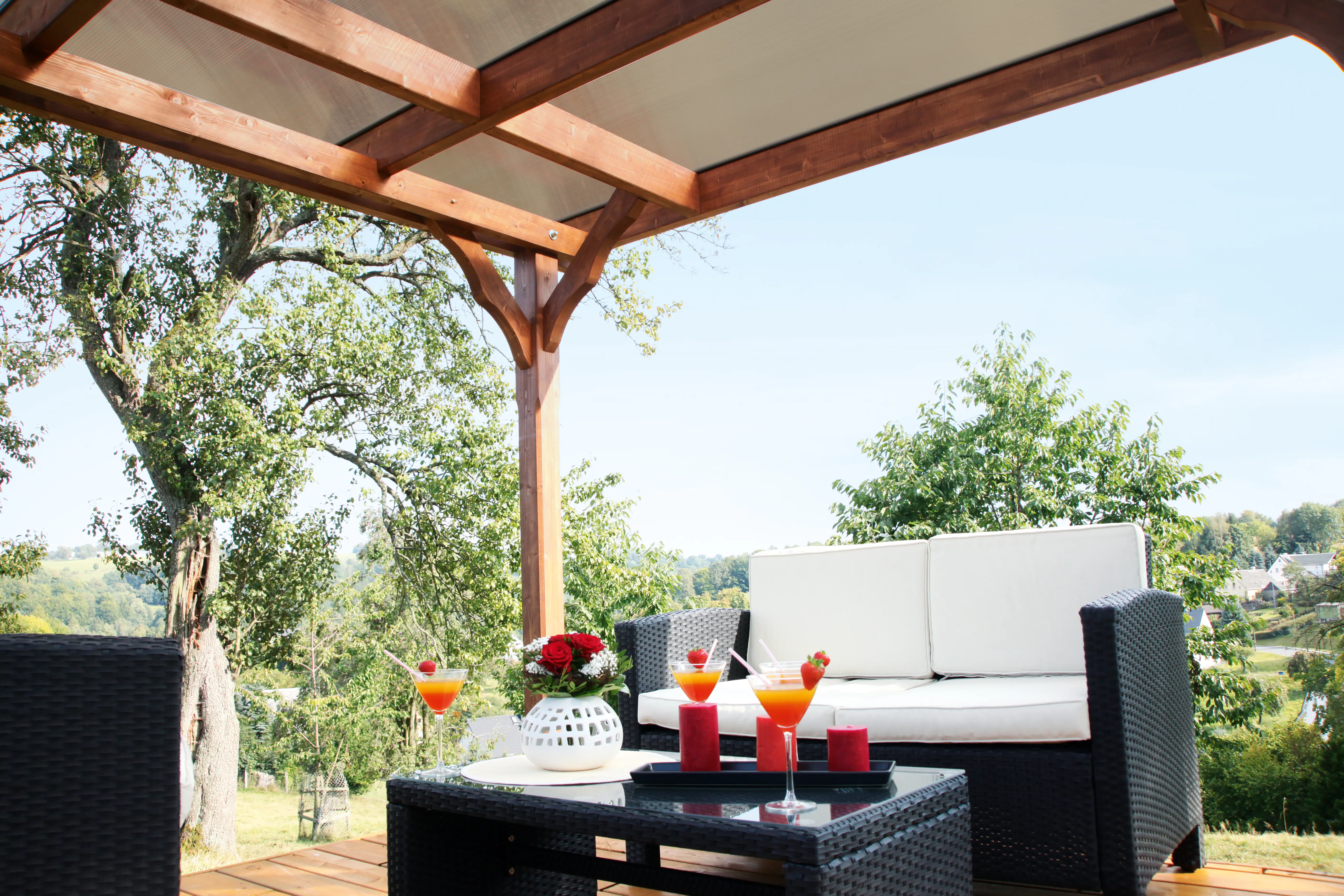 SKAN HOLZ Pavillon Marseille 327 x 350 cm, weiss