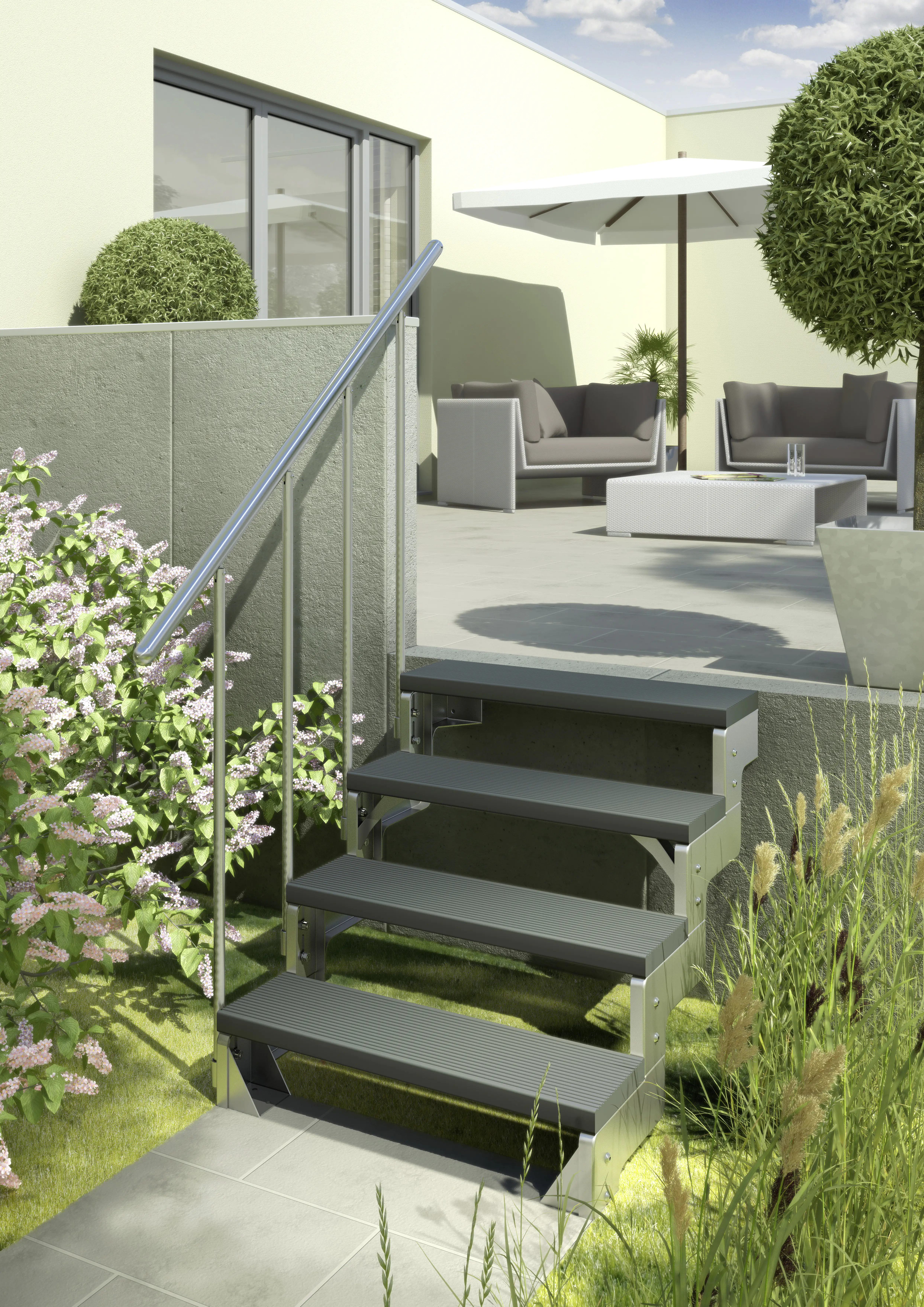 DOLLE Trimax-Stufe für Außentreppe Gardentop anthrazit DOLLE Trimax-Stufe für Außentreppe Gardentop anthrazit