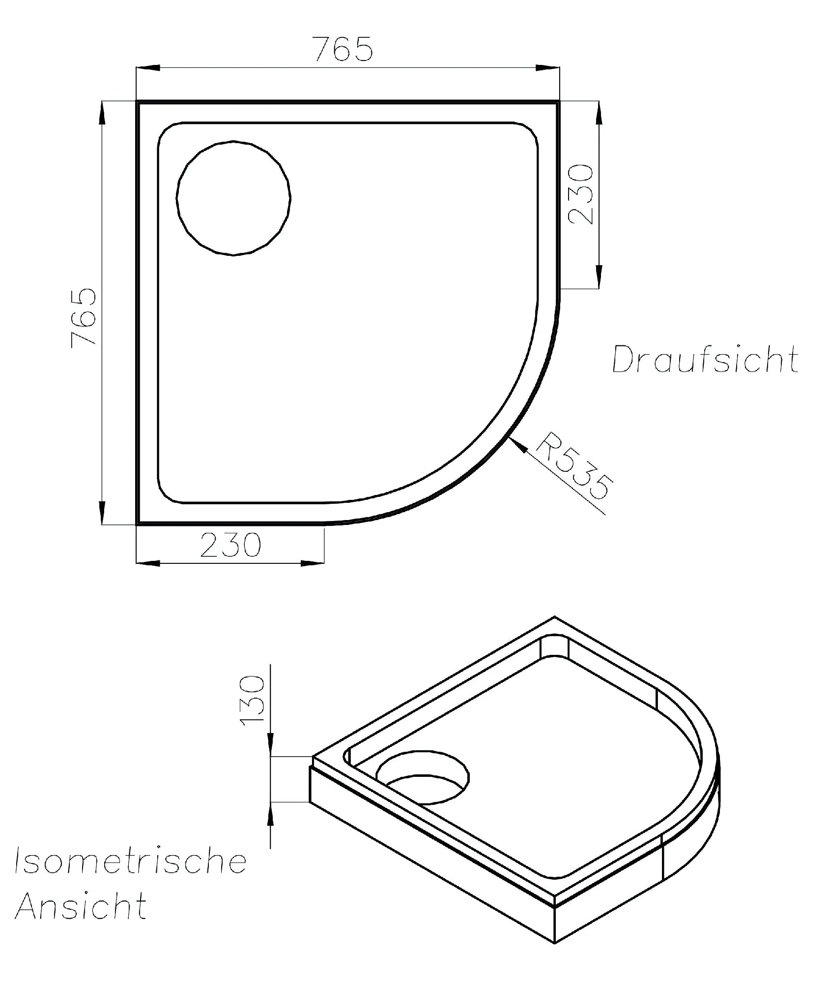 Ottofond Wannenträger Denia 765 x 765 mm Ottofond Wannenträger Denia 765 x 765 mm