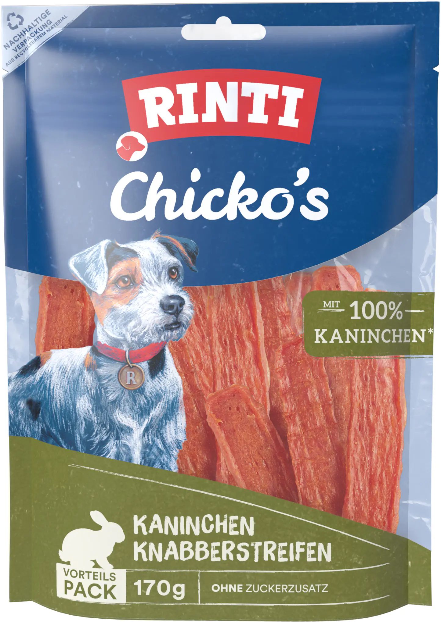 Rinti Chicko Hundesnack Kaninchen Vorratspack 170 g