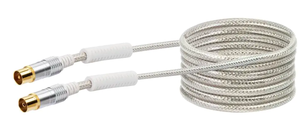 Schwaiger Antennen Anschlusskabel KVKHD30 531 (110dB) transparent, 3,0m, Ferritkern, 1x IEC Stecker Schwaiger Antennen Anschlusskabel KVKHD30 531 (110dB) transparent, 3,0m, Ferritkern, 1x IEC Stecker