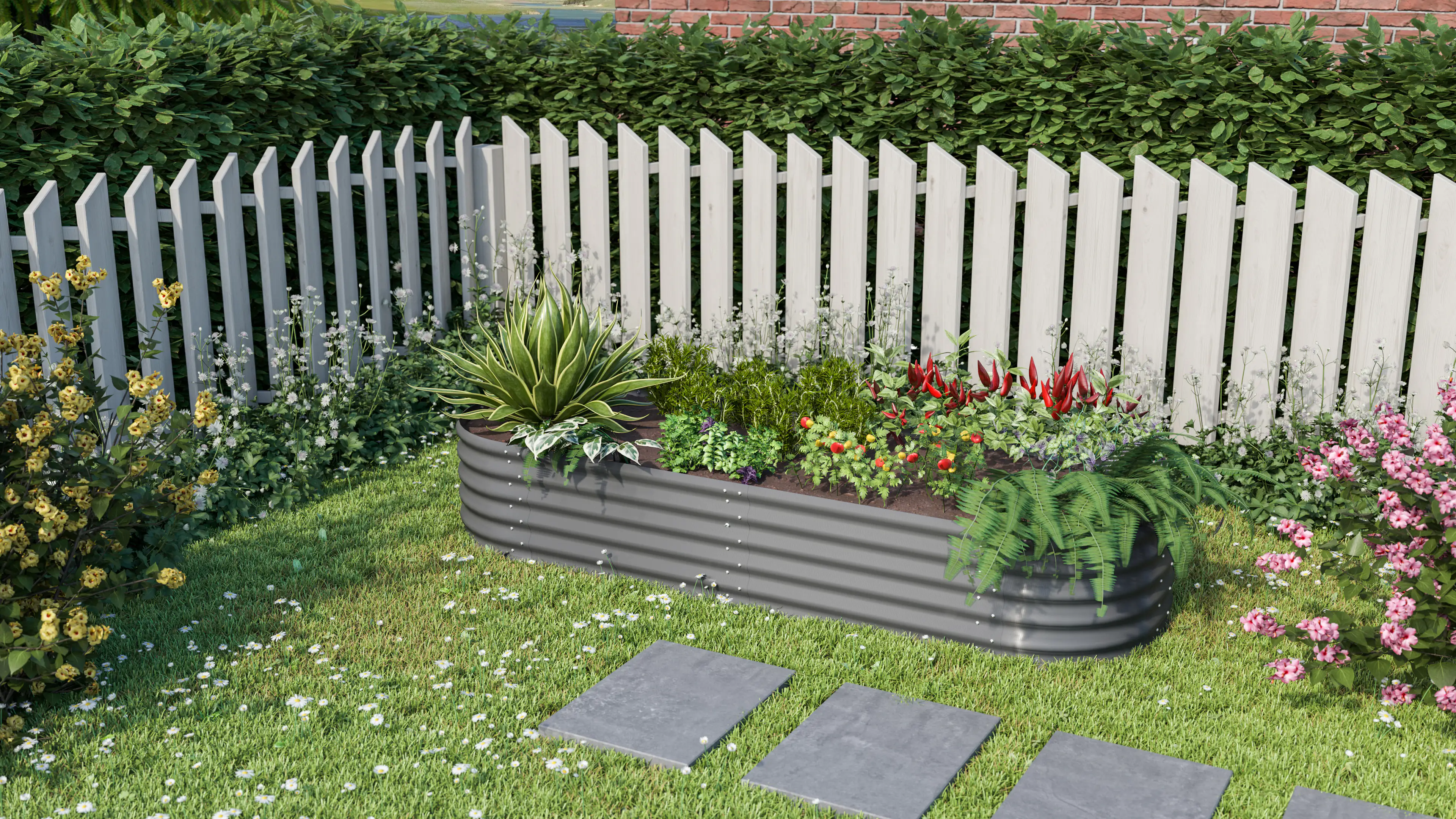 Vitavia Erweiterung Stretched zu Hochbeet 401 80 x 40 cm granit