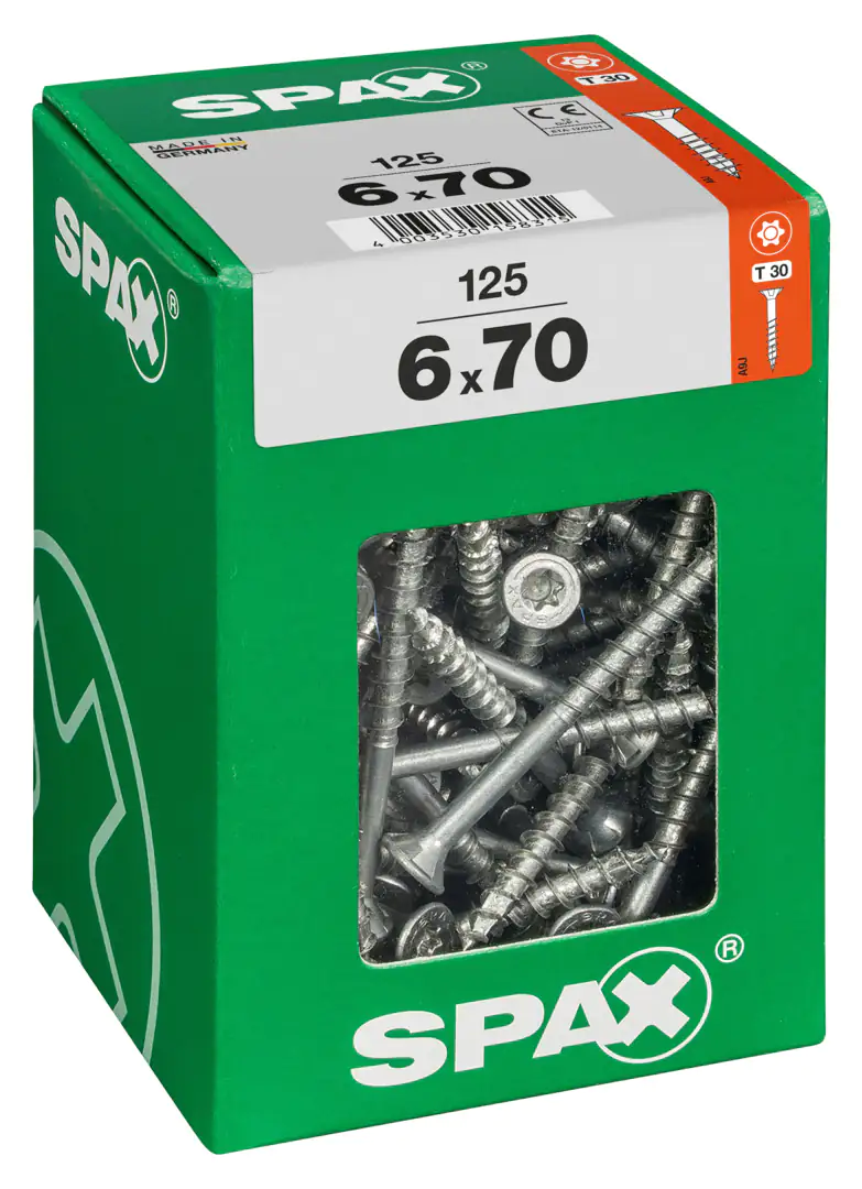Spax Universalschrauben 6.0 x 70 mm TX 30 - 125 Stk.