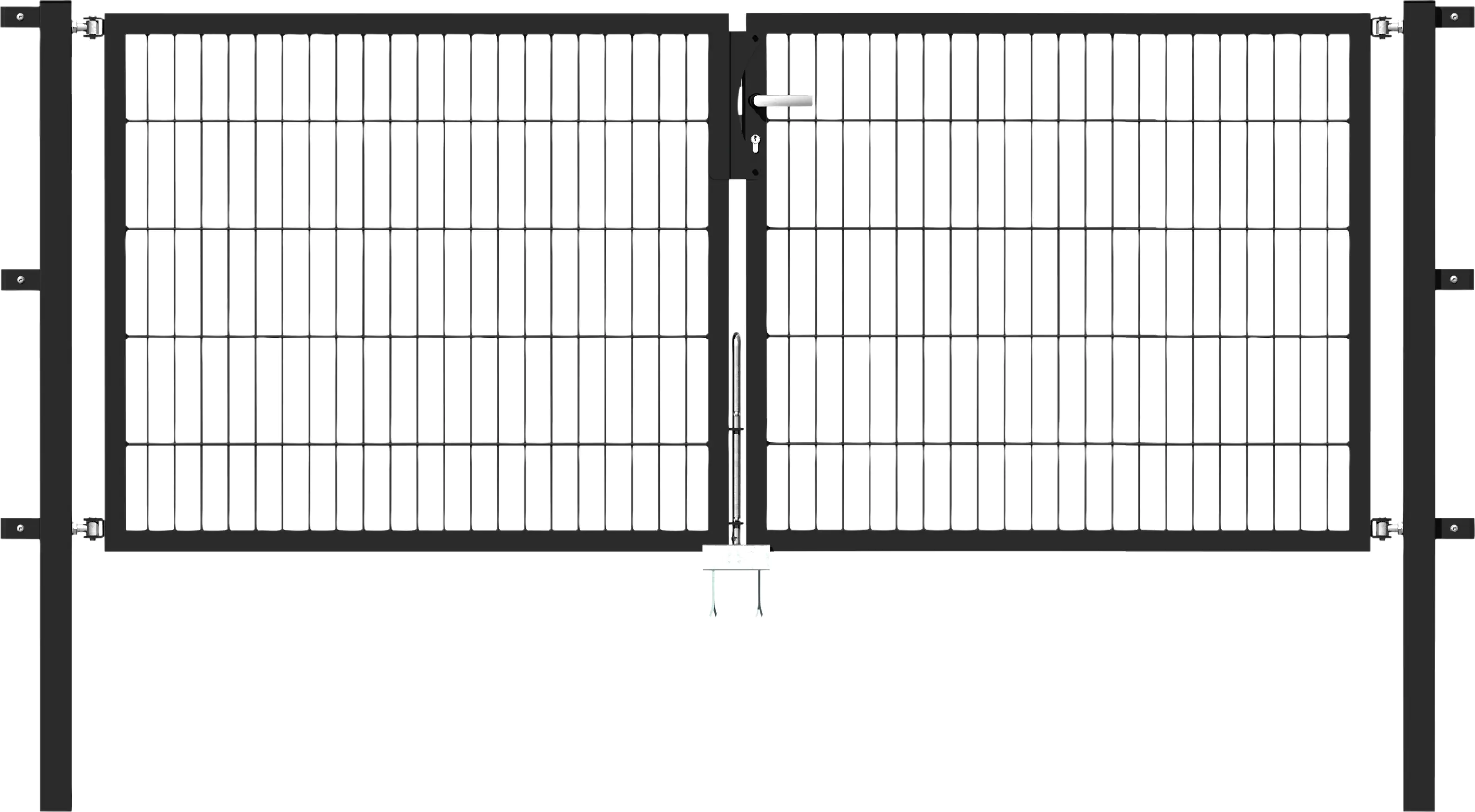 Alberts Stabgitter Doppeltor Flexo 250 x 100 cm 6/5/6 anthrazit zE