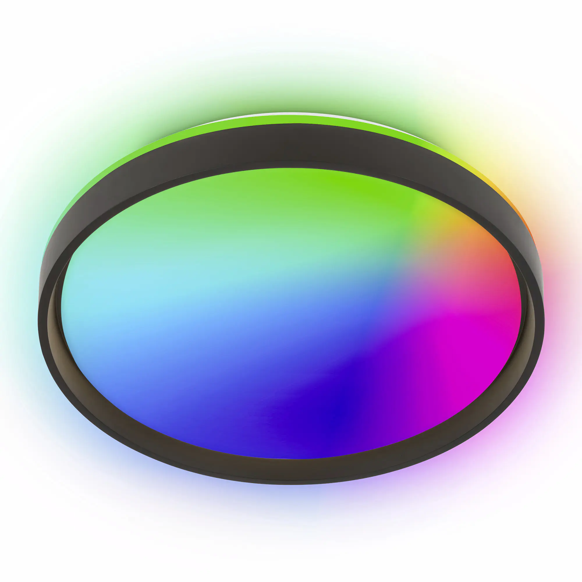 Briloner LED-Deckenleuchte Jus Ø48,5 cm schwarz matt RGB dimmbar