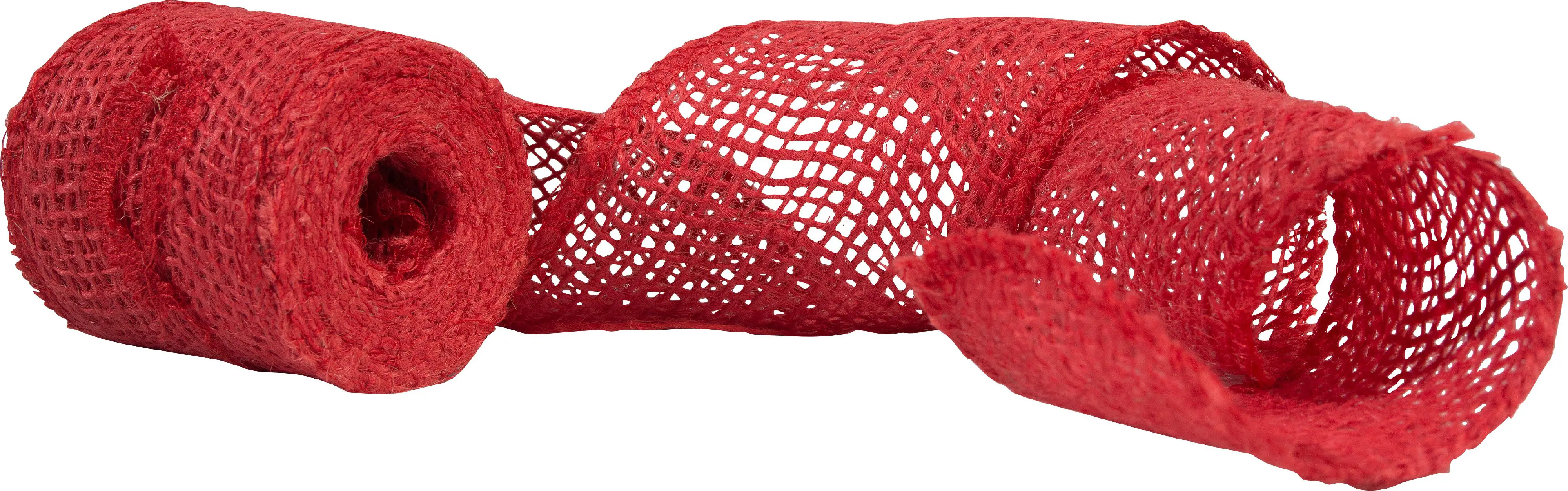 Windhager Deko Band Jute 6 cm x 3 m, rot