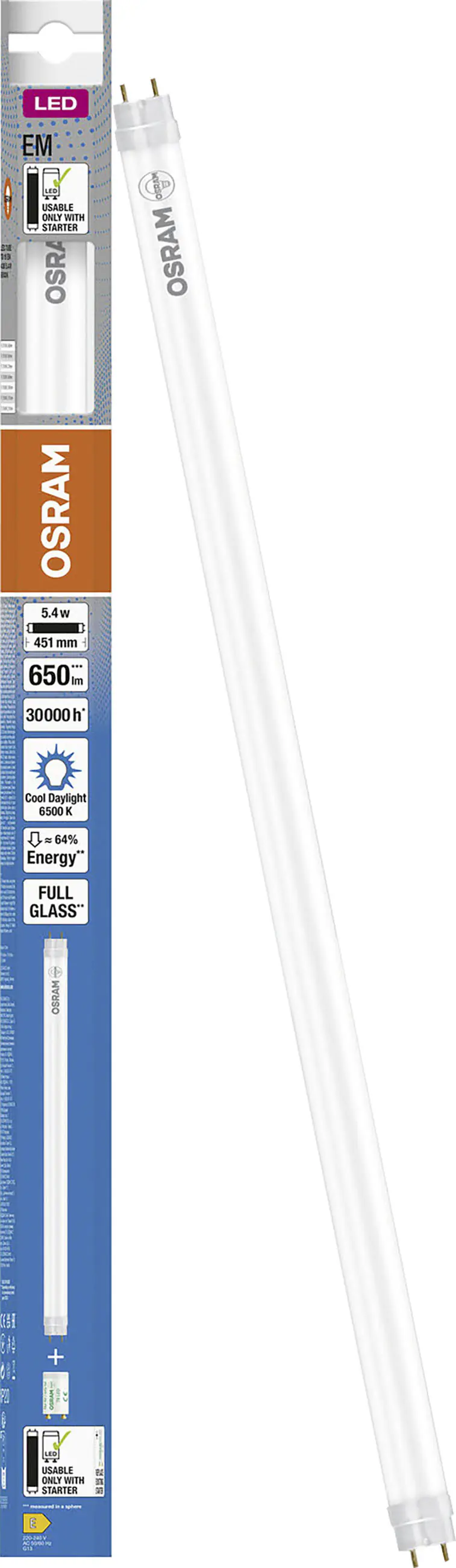 Osram LED Röhre 43,8 cm G13 5,4 W kaltweiß